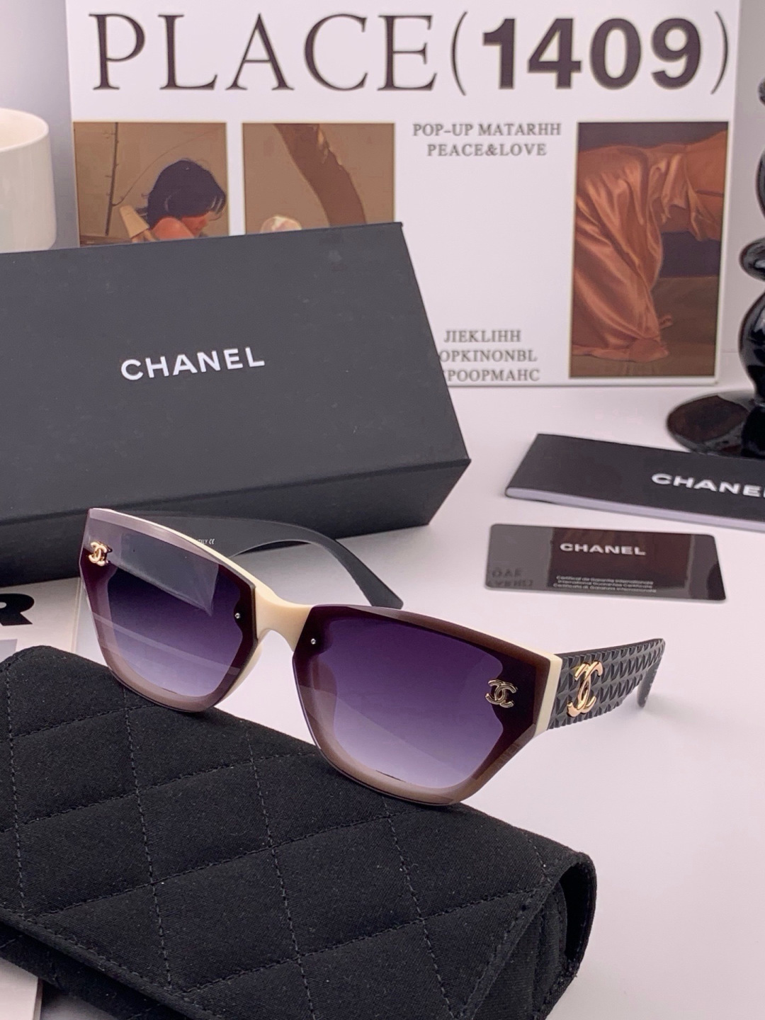 新品CHANEL 香奈儿太阳镜以独特魅力和前卫风格诠释春夏最新眼镜，质感超好佩带舒适 型号：CH6530 