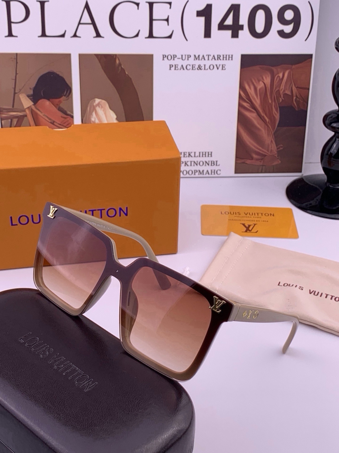 🔺LV🔻早春新款，众多明星同款[色]LV‼️‼️新款大框墨镜 ，🌈🌈宝丽来超清太阳镜🔝🔝型号：L6006
