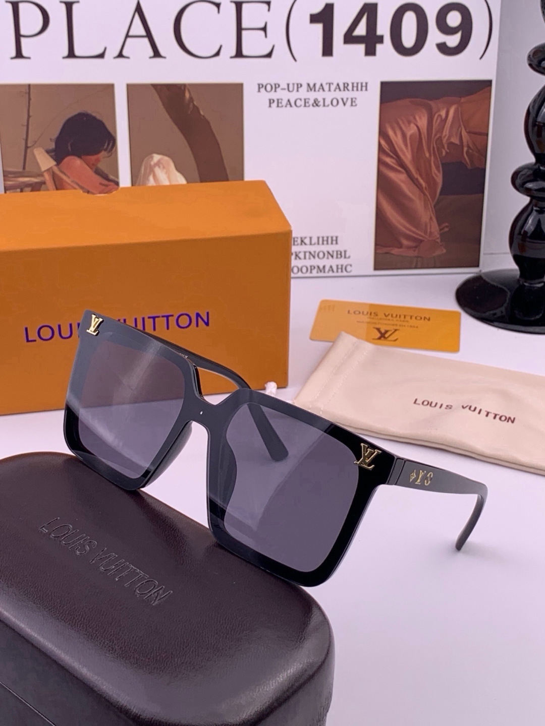 🔺LV🔻早春新款，众多明星同款[色]LV‼️‼️新款大框墨镜 ，🌈🌈宝丽来超清太阳镜🔝🔝型号：L6006