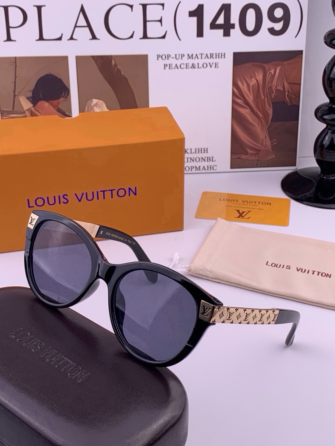 🔺LV🔻早春新款，众多明星同款[色]LV‼️‼️新款大框墨镜 ，🌈🌈宝丽来超清太阳镜🔝🔝型号：L87000