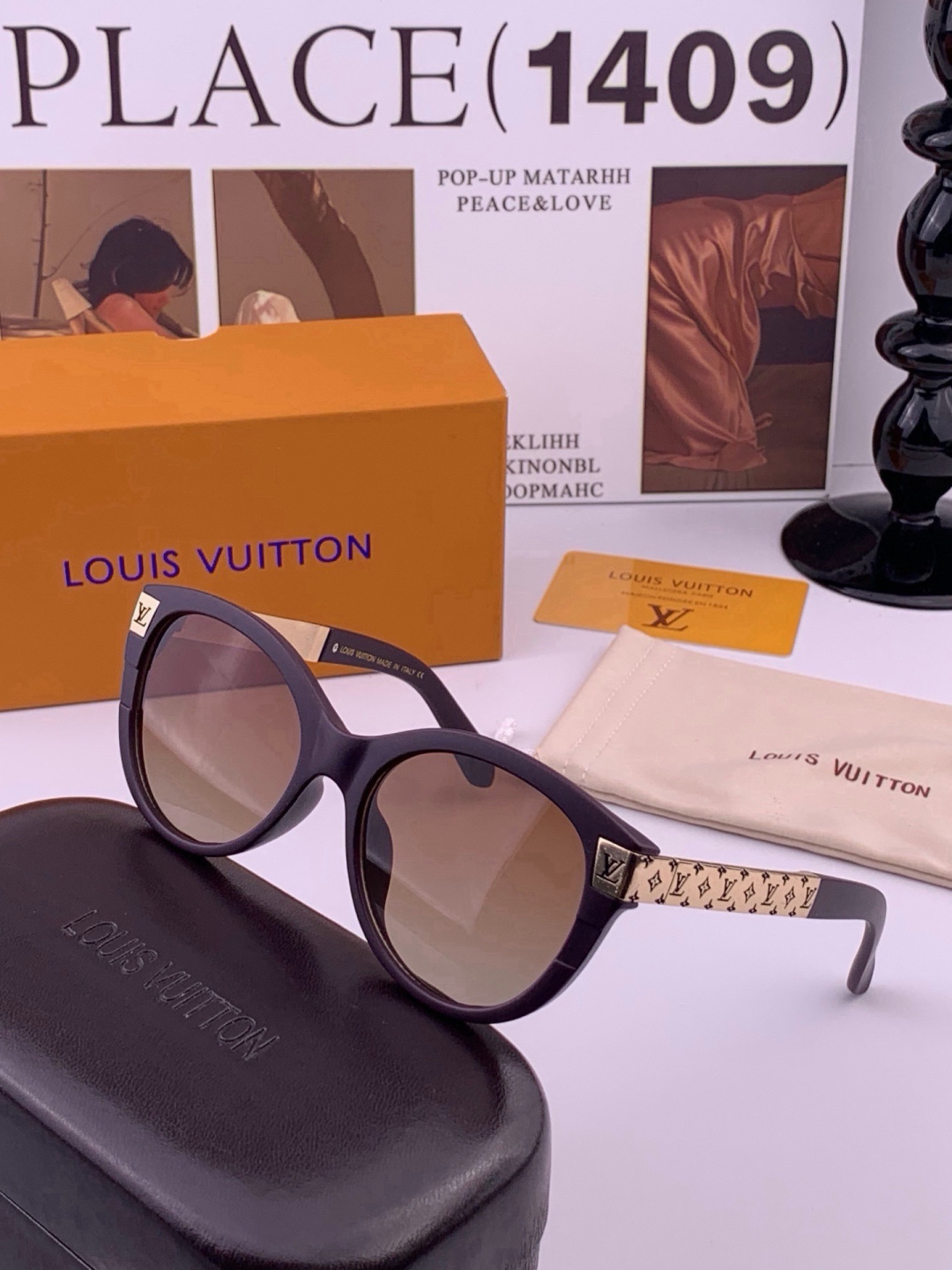 🔺LV🔻早春新款，众多明星同款[色]LV‼️‼️新款大框墨镜 ，🌈🌈宝丽来超清太阳镜🔝🔝型号：L87000