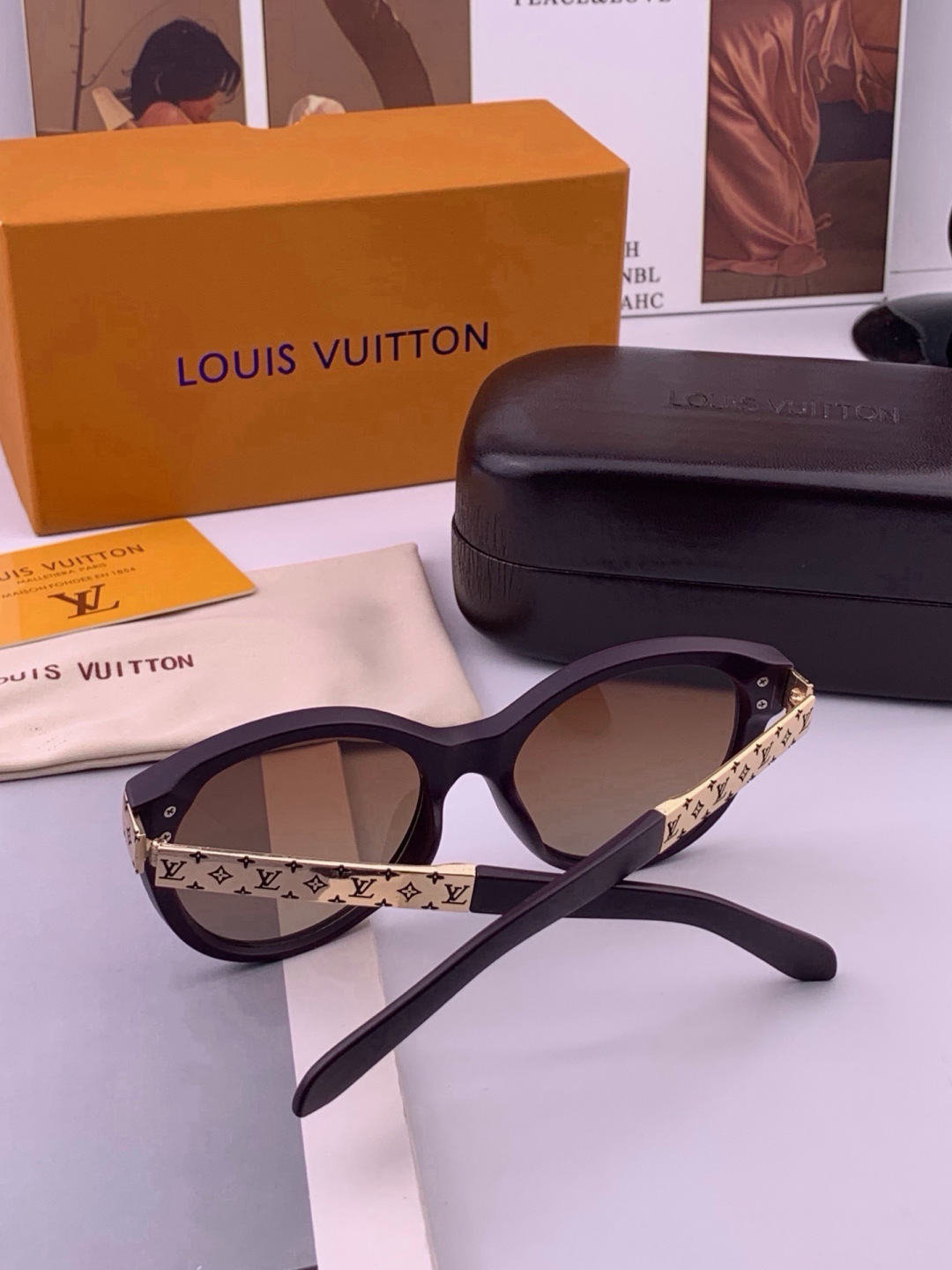 🔺LV🔻早春新款，众多明星同款[色]LV‼️‼️新款大框墨镜 ，🌈🌈宝丽来超清太阳镜🔝🔝型号：L87000