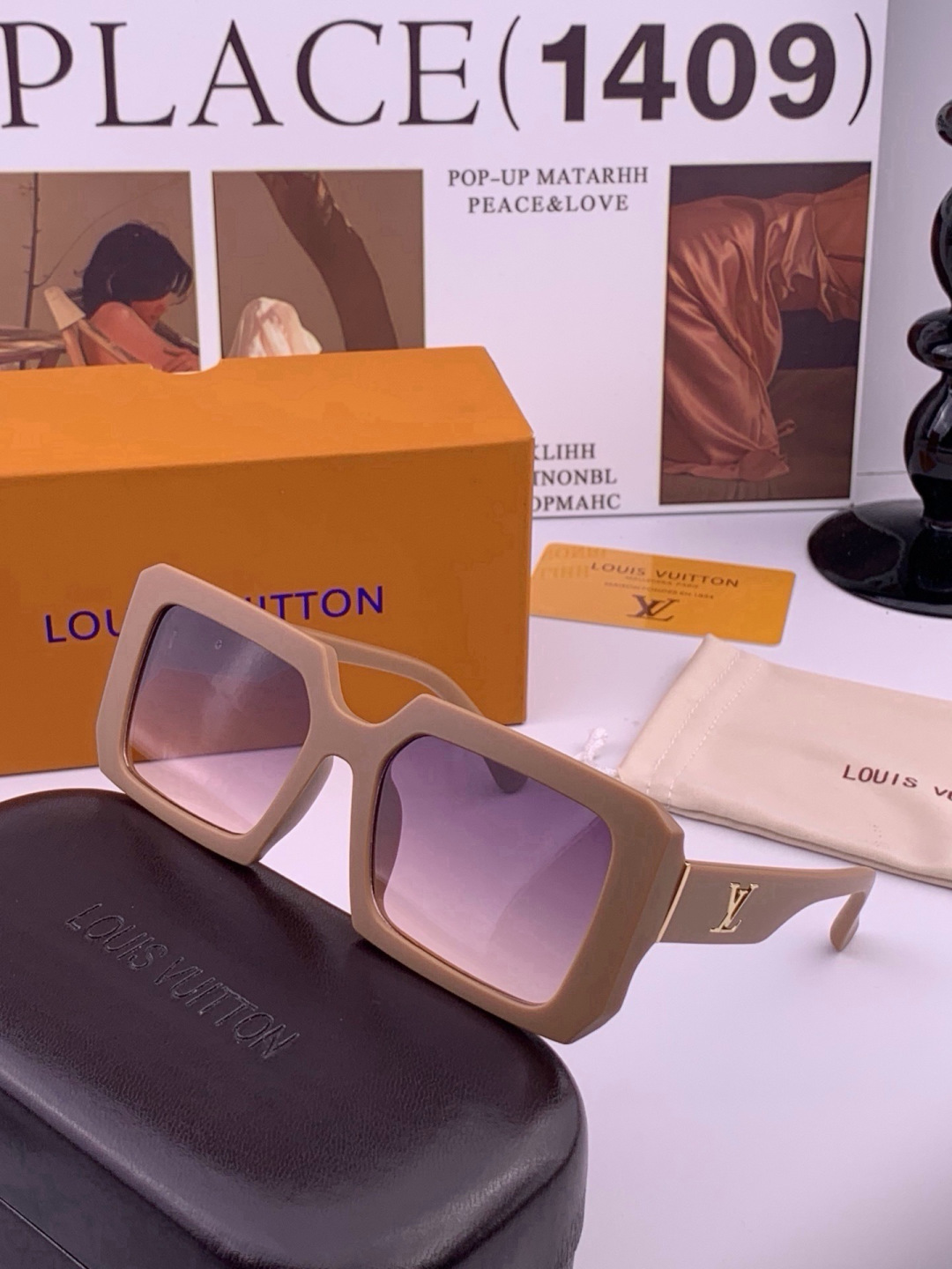 🔺LV🔻早春新款，众多明星同款[色]LV‼️‼️新款大框墨镜 ，🌈🌈宝丽来超清太阳镜🔝🔝型号：L37004