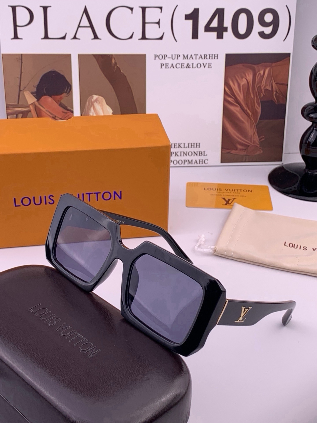 🔺LV🔻早春新款，众多明星同款[色]LV‼️‼️新款大框墨镜 ，🌈🌈宝丽来超清太阳镜🔝🔝型号：L37004
