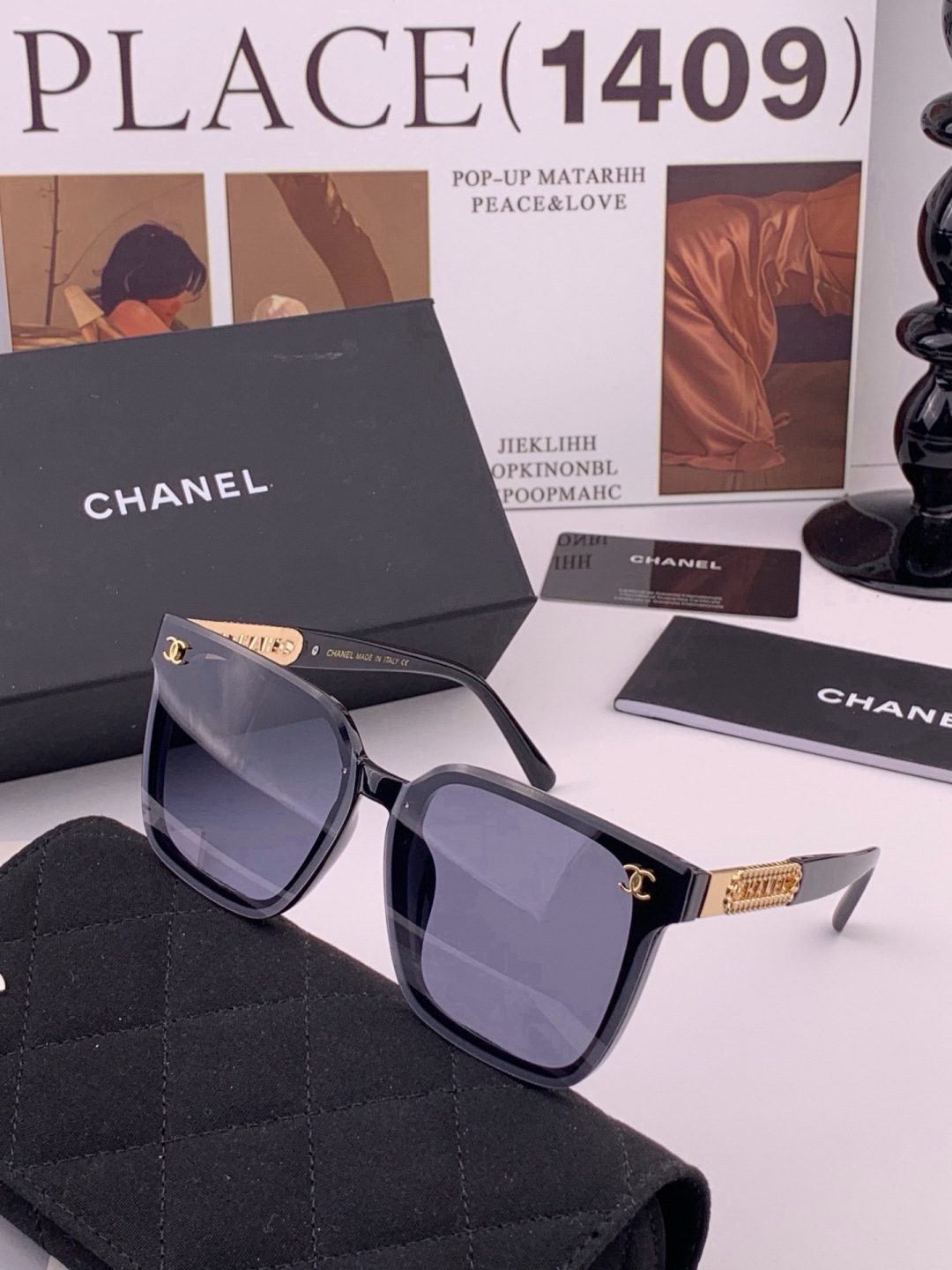 新品CHANEL 香奈儿太阳镜以独特魅力和前卫风格诠释春夏最新眼镜，质感超好佩带舒适 型号：CH07003