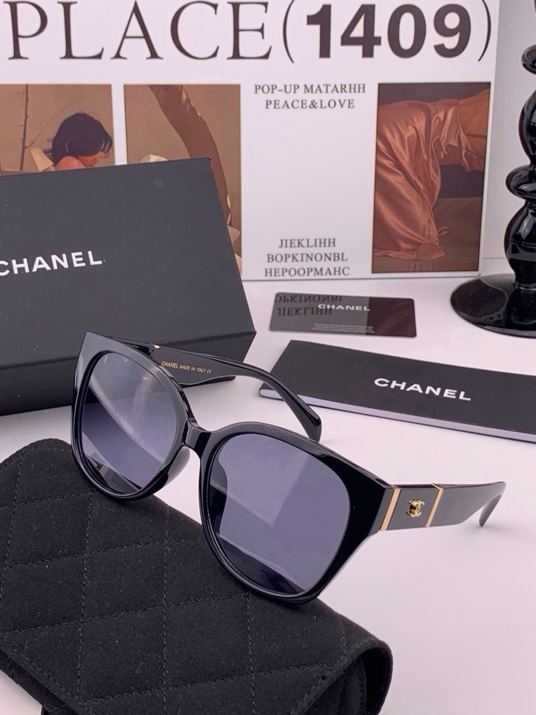 🔺CHANEL🔻官方早春新款，众多明星同款[色]香奈儿‼️‼️新款大框墨镜 ，🌈🌈宝丽来超清太阳镜🔝🔝型号：CH4700