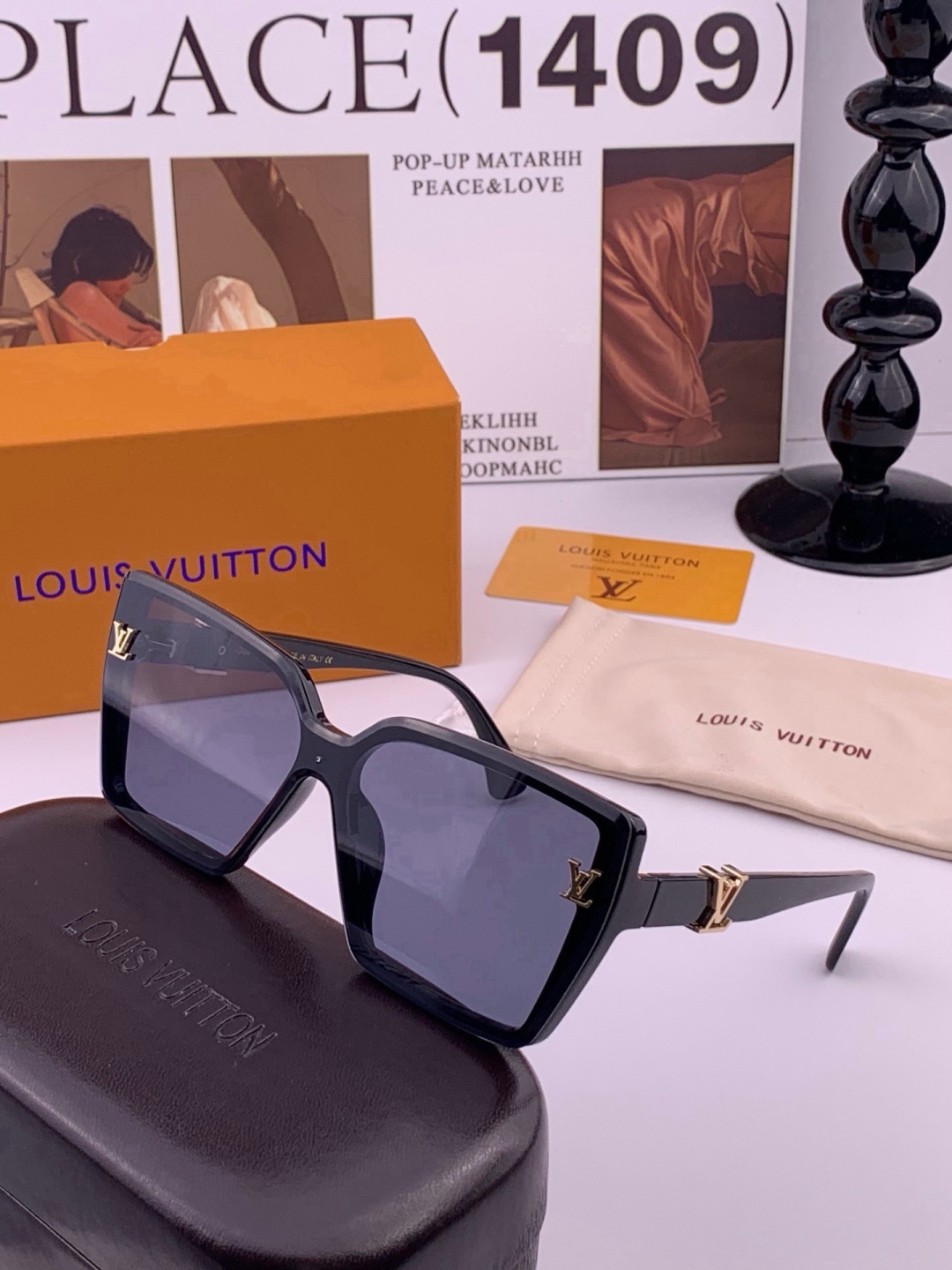 🔺LV🔻早春新款，众多明星同款[色]LV‼️‼️新款大框墨镜 ，🌈🌈宝丽来超清太阳镜🔝🔝型号：L57002