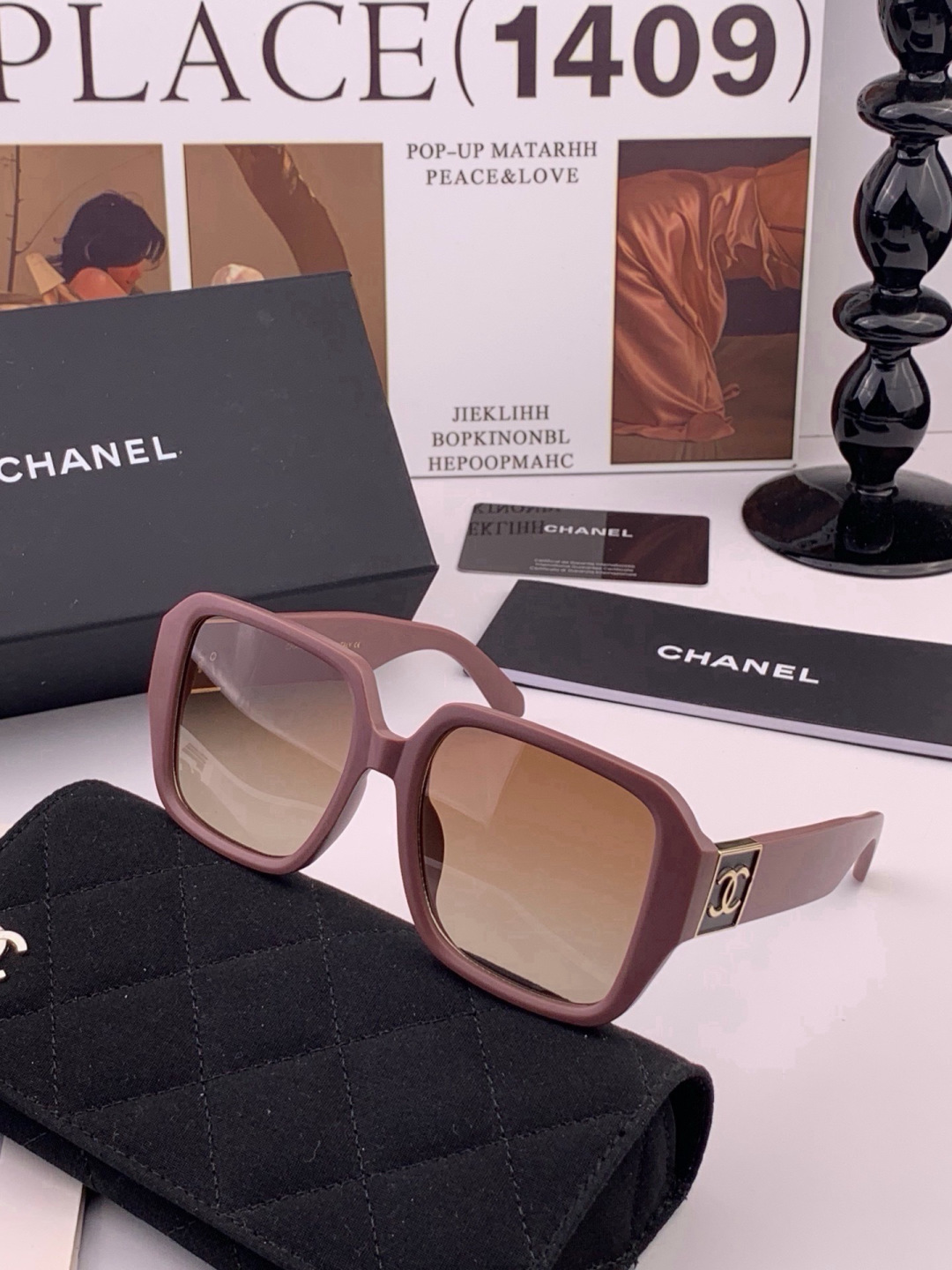 🔺CHANEL🔻官方早春新款，众多明星同款[色]香奈儿‼️‼️新款大框墨镜 ，🌈🌈宝丽来超清太阳镜🔝🔝型号：CH8700
