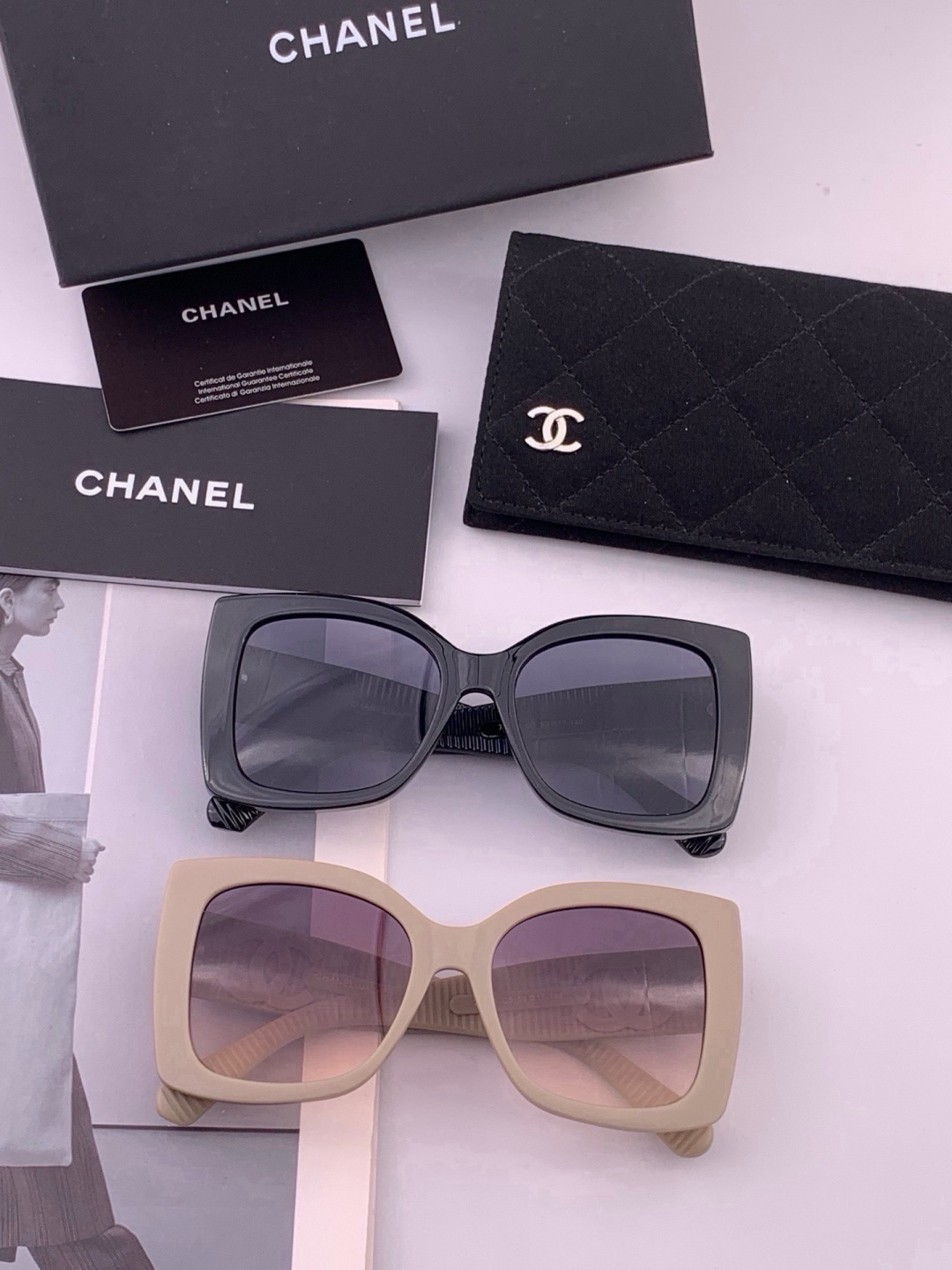 🔺CHANEL🔻官方早春新款，众多明星同款[色]香奈儿‼️‼️新款大框墨镜 ，🌈🌈宝丽来超清太阳镜🔝🔝型号：CH8700