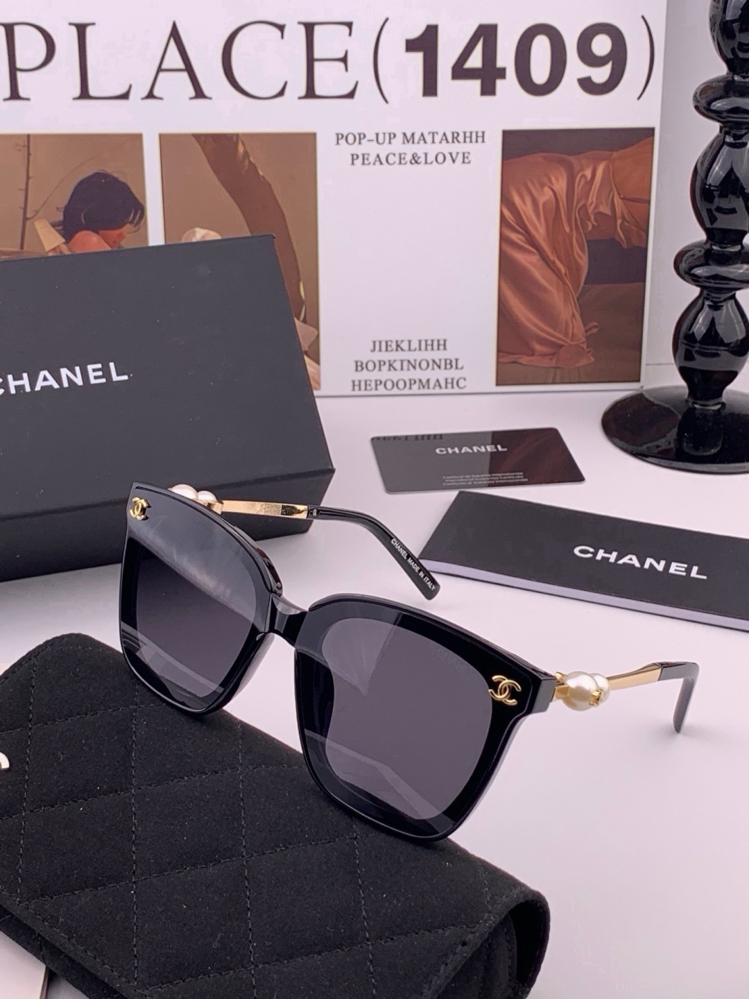 🔺CHANEL🔻官方早春新款，众多明星同款[色]香奈儿‼️‼️新款大框墨镜 ，🌈🌈宝丽来超清太阳镜🔝🔝型号：CH4231