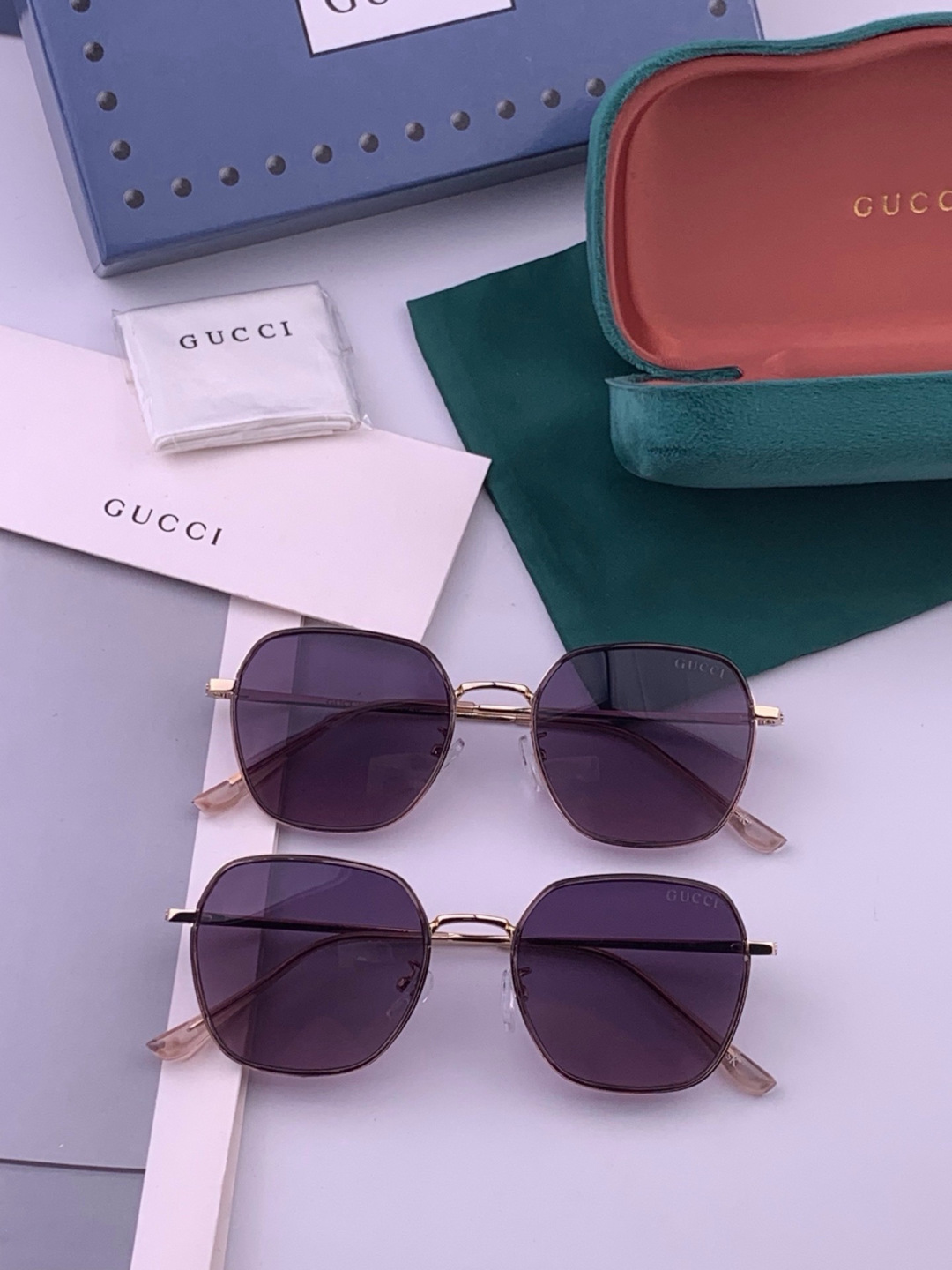 🔺 【GUCCI-偏光太阳镜】开春新款 潮流爆款 时尚圆框偏光太阳镜 高品质 佩戴舒适 网红潮款墨镜 女士高清偏光太阳镜