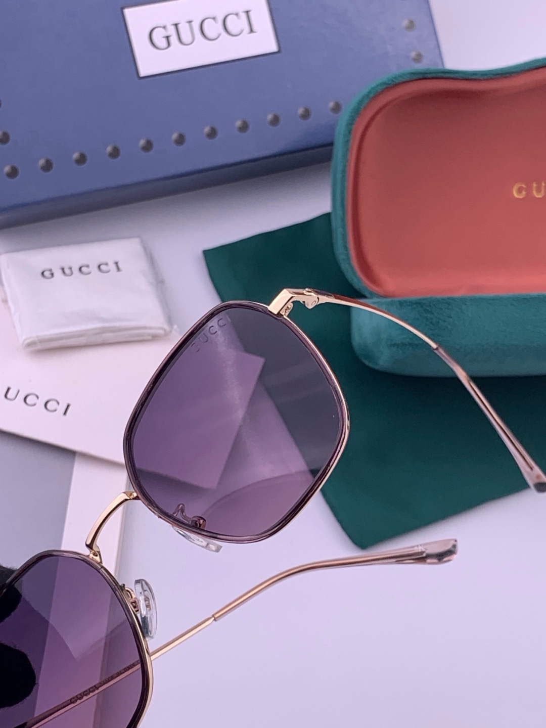 🔺 【GUCCI-偏光太阳镜】开春新款 潮流爆款 时尚圆框偏光太阳镜 高品质 佩戴舒适 网红潮款墨镜 女士高清偏光太阳镜