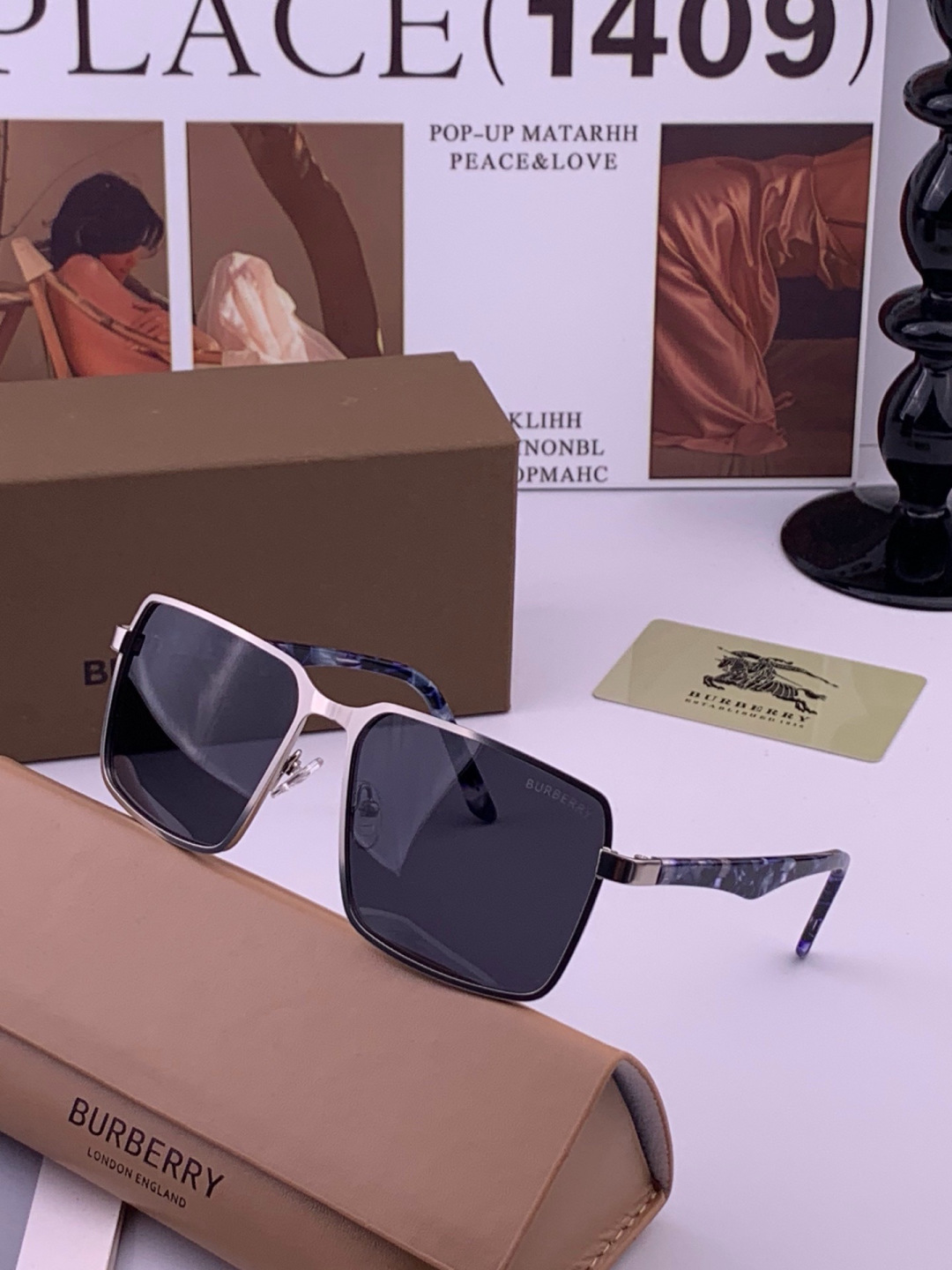 BURBERRY 巴宝莉，男士太阳眼镜🕶正版蛤蟆，太阳镜💋高品质，不挑脸，火的狠🍁新款🍁无死角🔝型号：B