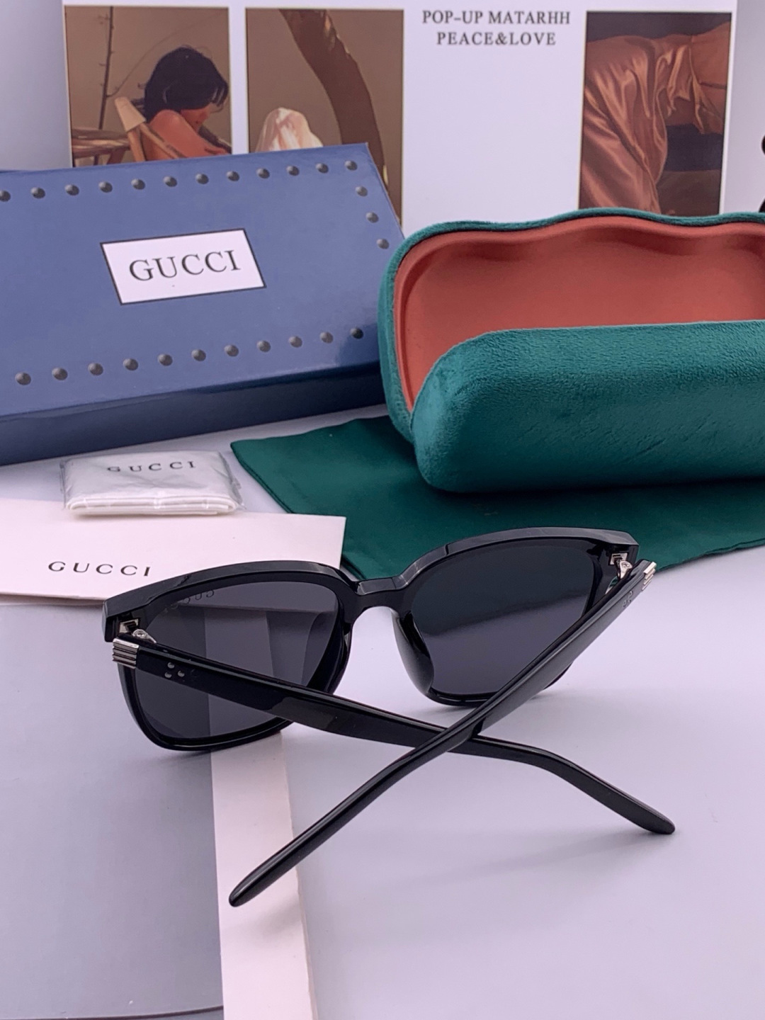 🔺 【GUCCI-偏光太阳镜】开春新款 潮流爆款 时尚偏光太阳镜 高品质 佩戴舒适 网红潮款墨镜 女士高清偏光太阳镜🕶️