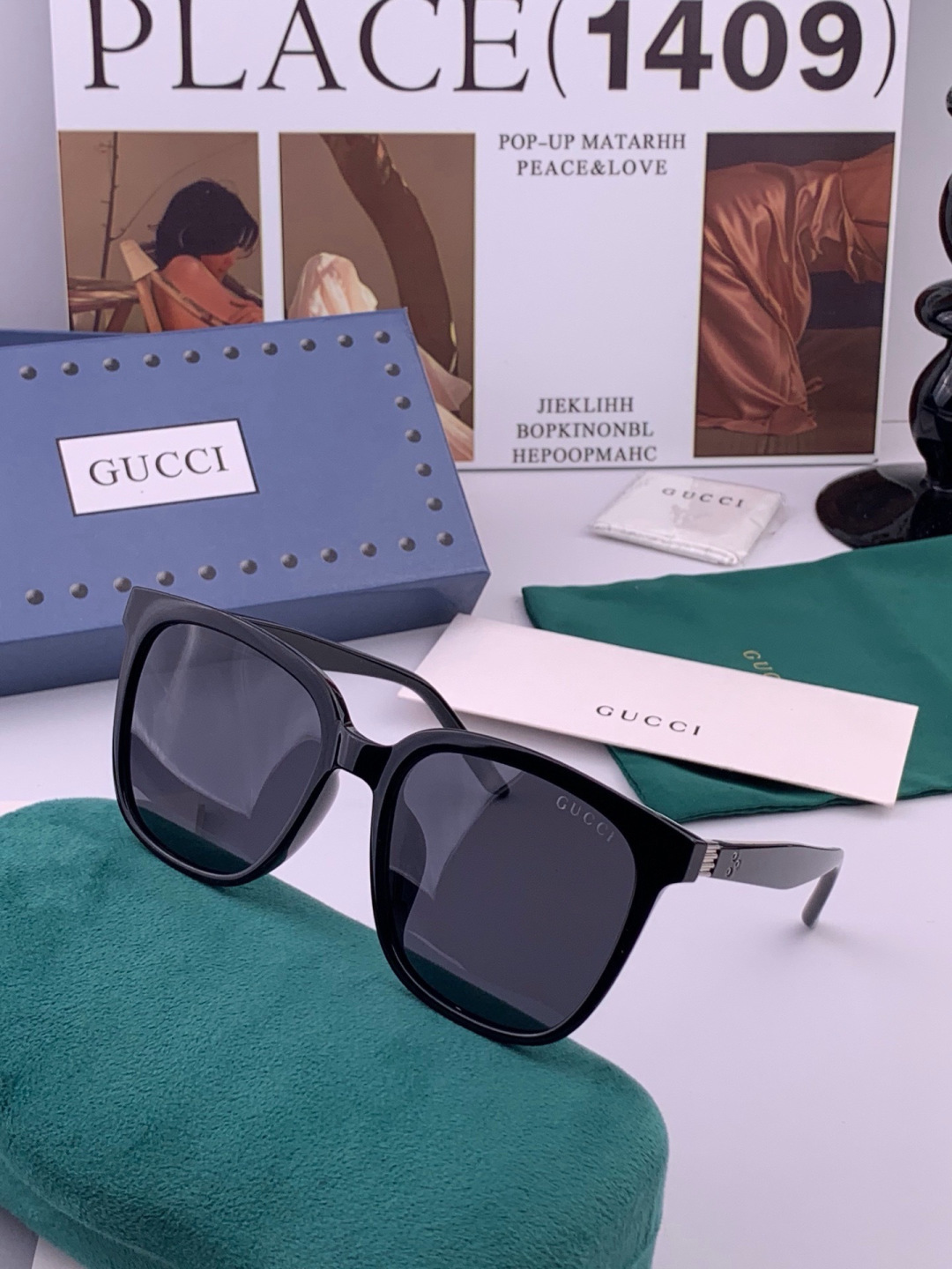 🔺 【GUCCI-偏光太阳镜】开春新款 潮流爆款 时尚偏光太阳镜 高品质 佩戴舒适 网红潮款墨镜 女士高清偏光太阳镜🕶️