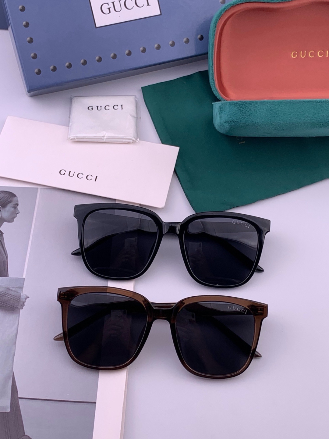 🔺 【GUCCI-偏光太阳镜】开春新款 潮流爆款 时尚偏光太阳镜 高品质 佩戴舒适 网红潮款墨镜 女士高清偏光太阳镜🕶️
