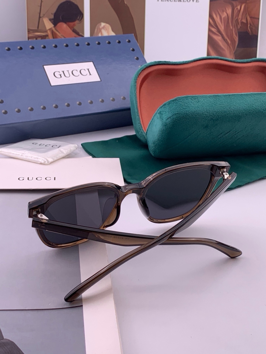 🔺 【GUCCI-偏光太阳镜】开春新款 潮流爆款 时尚偏光太阳镜 高品质 佩戴舒适 网红潮款墨镜 女士高清偏光太阳镜🕶️