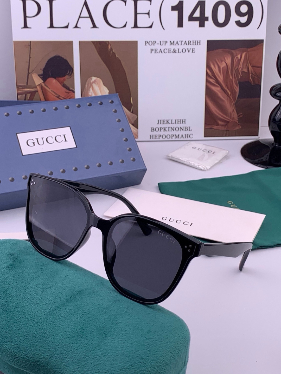 🔺 【GUCCI-偏光太阳镜】开春新款 潮流爆款 时尚偏光太阳镜 高品质 佩戴舒适 网红潮款墨镜 女士高清偏光太阳镜🕶️