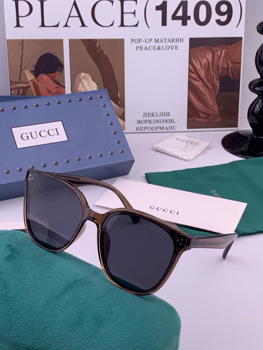🔺 【GUCCI-偏光太阳镜】开春新款 潮流爆款 时尚偏光太阳镜 高品质 佩戴舒适 网红潮款墨镜 女士高清偏光太阳镜🕶️