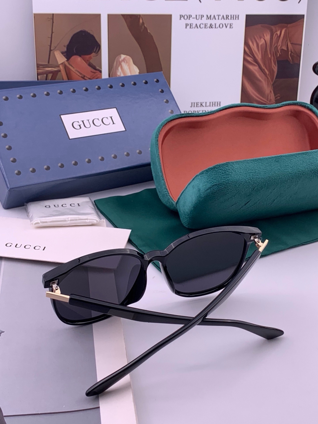 🔺 【GUCCI-偏光太阳镜】开春新款 潮流爆款 时尚偏光太阳镜 高品质 佩戴舒适 网红潮款墨镜 女士高清偏光太阳镜🕶️