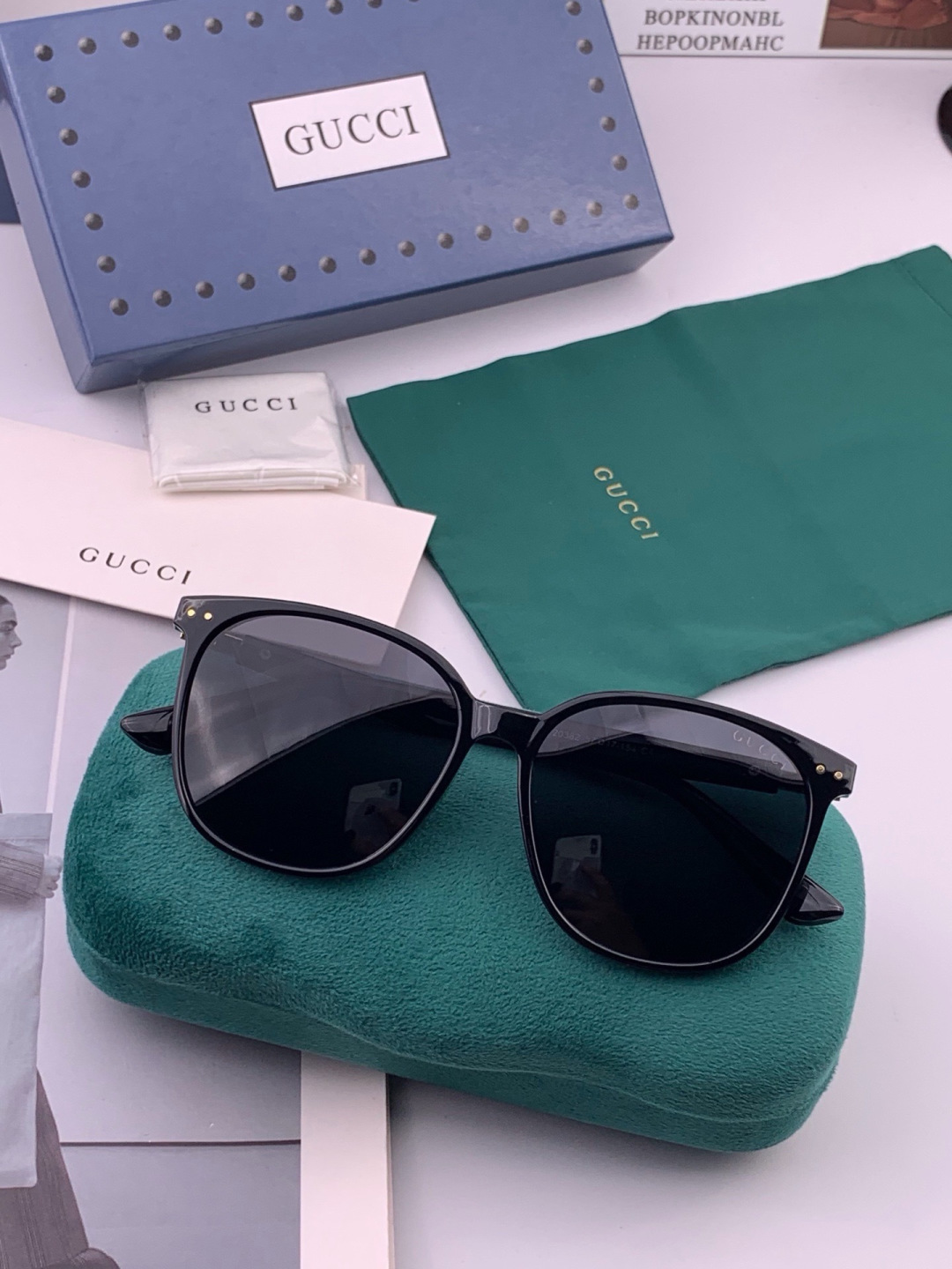🔺 【GUCCI-偏光太阳镜】开春新款 潮流爆款 时尚偏光太阳镜 高品质 佩戴舒适 网红潮款墨镜 女士高清偏光太阳镜🕶️