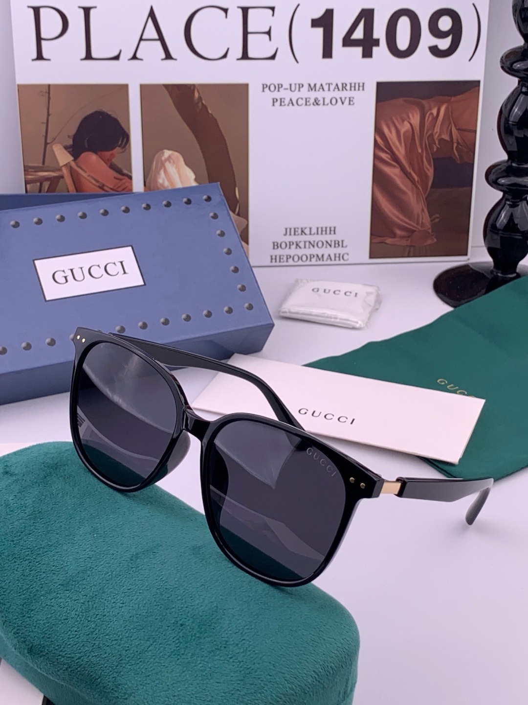 🔺 【GUCCI-偏光太阳镜】开春新款 潮流爆款 时尚偏光太阳镜 高品质 佩戴舒适 网红潮款墨镜 女士高清偏光太阳镜🕶️