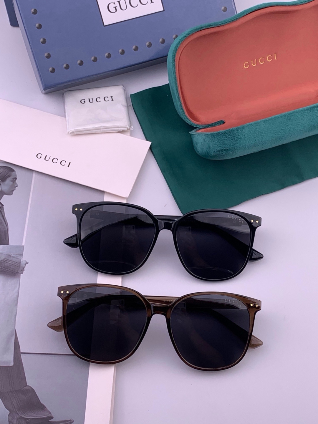 🔺 【GUCCI-偏光太阳镜】开春新款 潮流爆款 时尚偏光太阳镜 高品质 佩戴舒适 网红潮款墨镜 女士高清偏光太阳镜🕶️