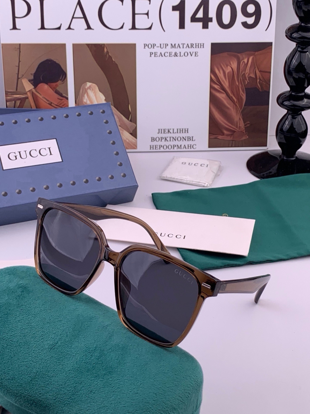 🔺 【GUCCI-偏光太阳镜】开春新款 潮流爆款 时尚偏光太阳镜 高品质 佩戴舒适 网红潮款墨镜 女士高清偏光太阳镜🕶️