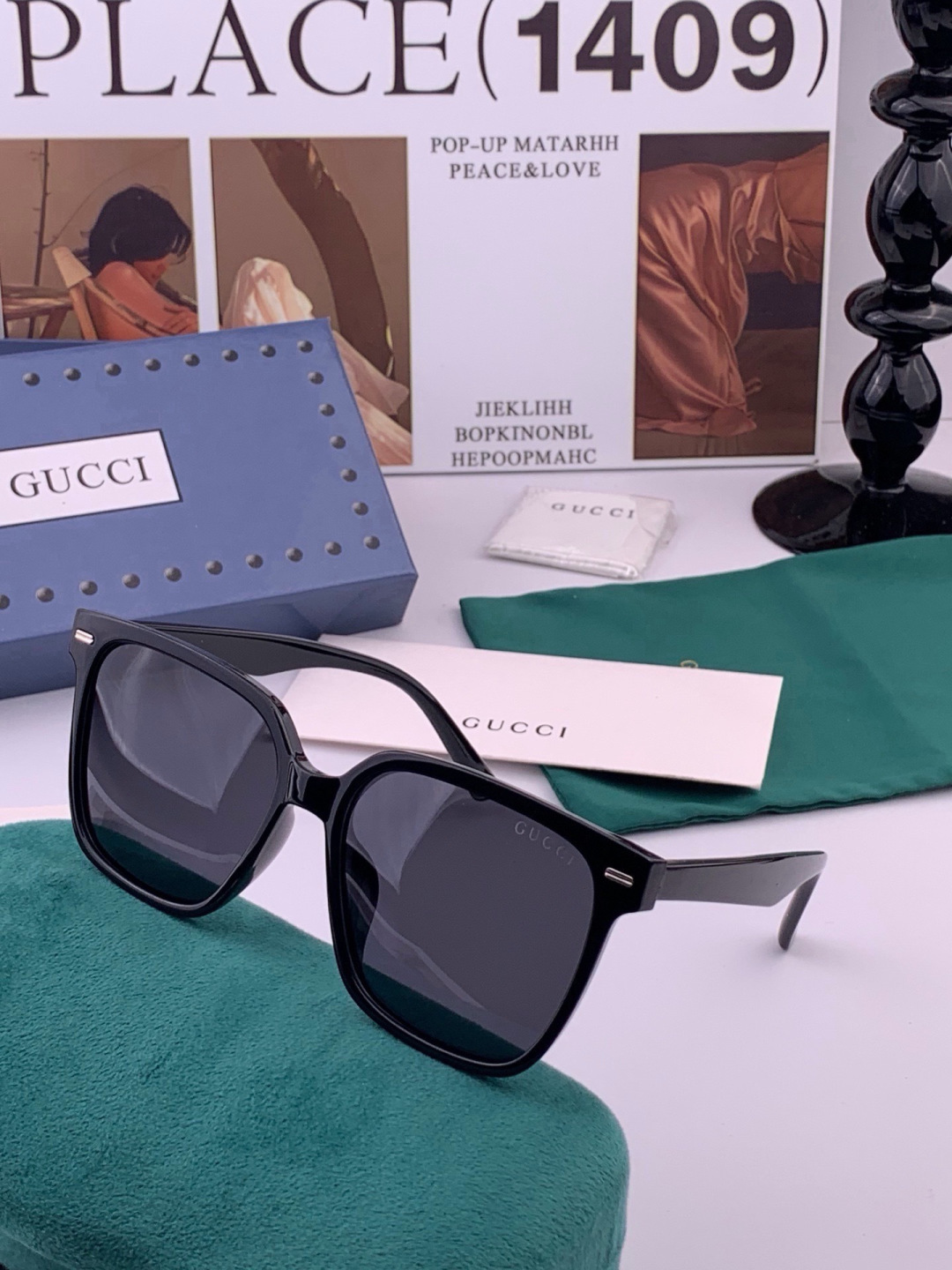 🔺 【GUCCI-偏光太阳镜】开春新款 潮流爆款 时尚偏光太阳镜 高品质 佩戴舒适 网红潮款墨镜 女士高清偏光太阳镜🕶️
