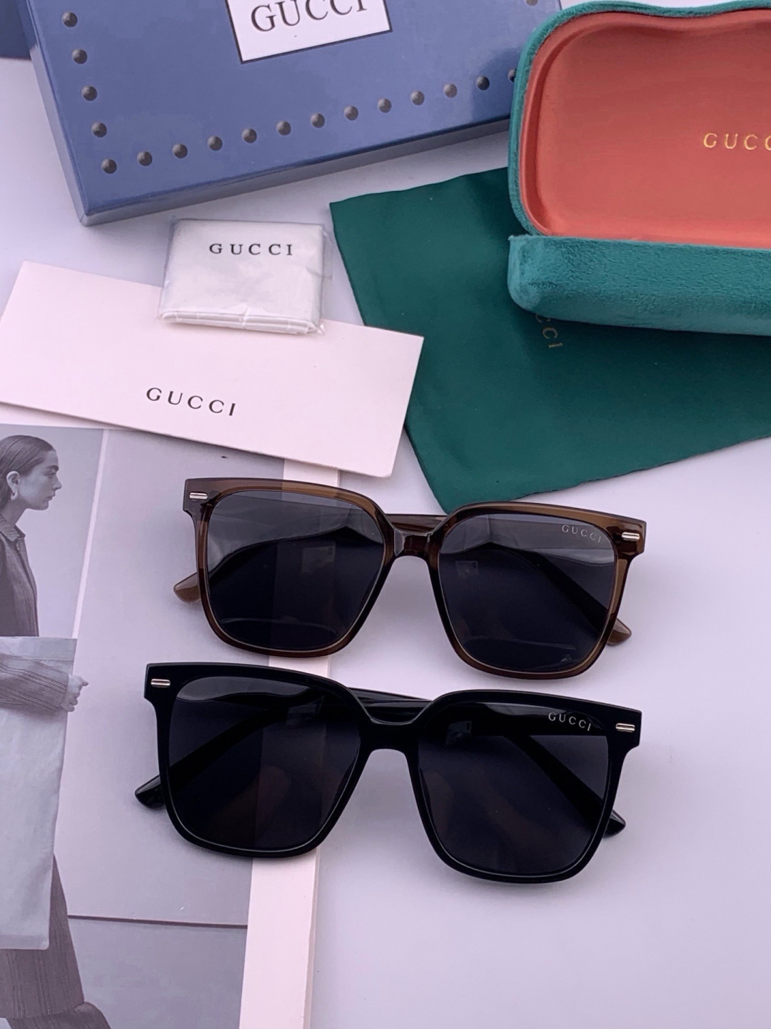🔺 【GUCCI-偏光太阳镜】开春新款 潮流爆款 时尚偏光太阳镜 高品质 佩戴舒适 网红潮款墨镜 女士高清偏光太阳镜🕶️