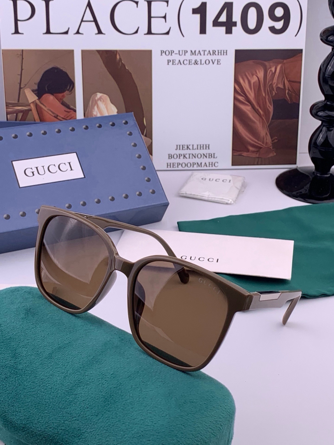 🔺 【GUCCI-偏光太阳镜】开春新款 潮流爆款 时尚偏光太阳镜 高品质 佩戴舒适 网红潮款墨镜 女士高清偏光太阳镜🕶️
