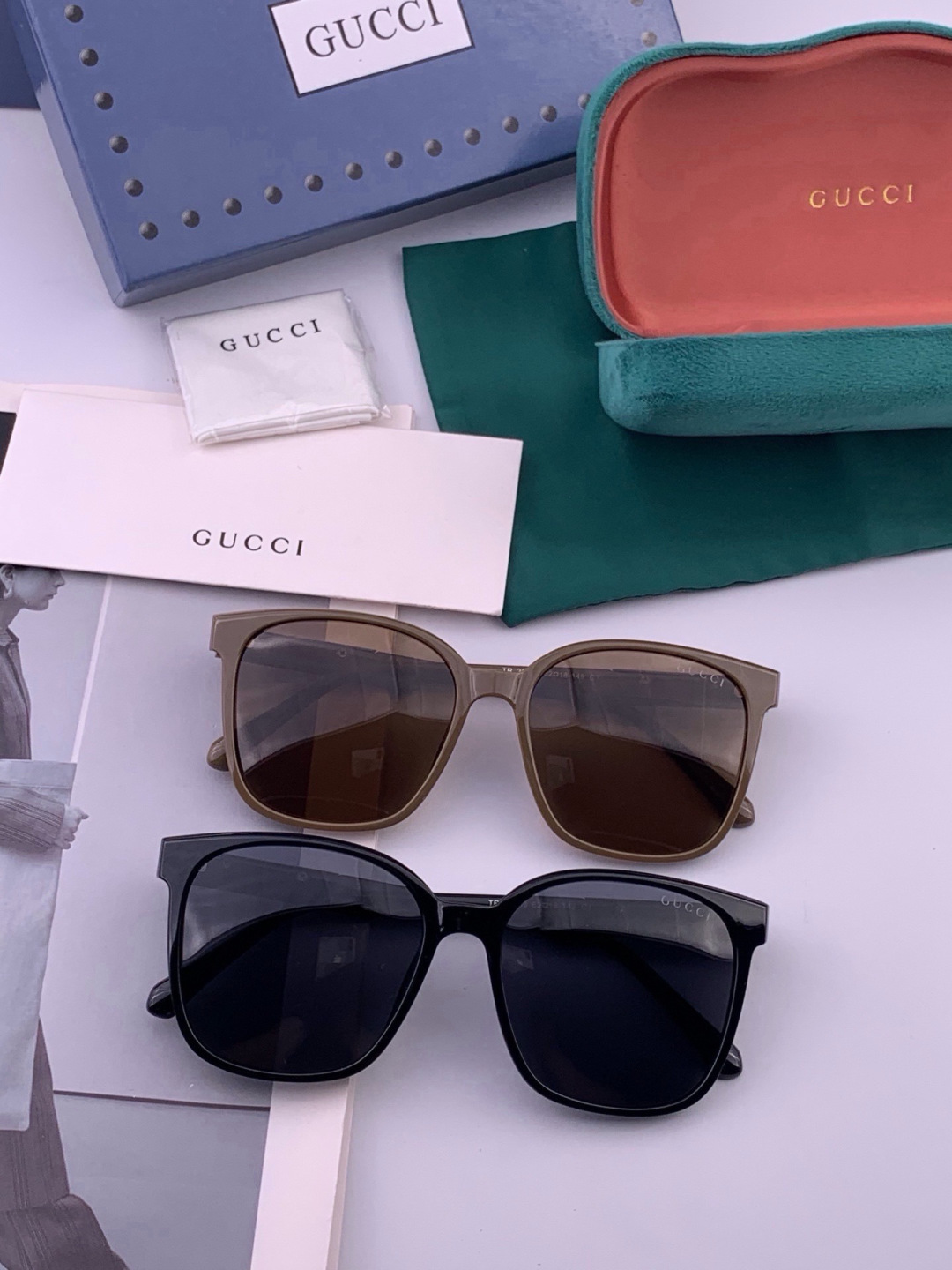 🔺 【GUCCI-偏光太阳镜】开春新款 潮流爆款 时尚偏光太阳镜 高品质 佩戴舒适 网红潮款墨镜 女士高清偏光太阳镜🕶️