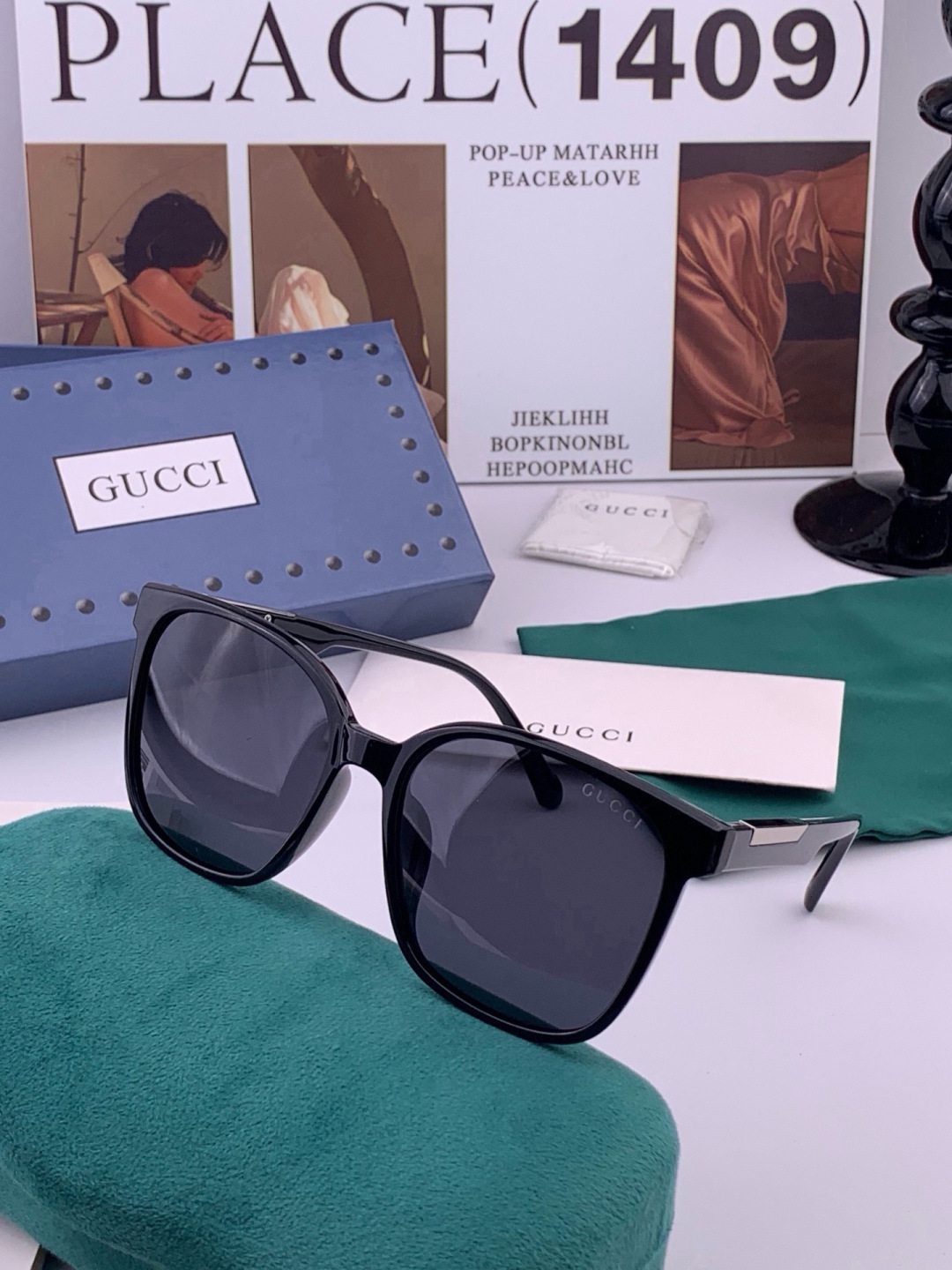 🔺 【GUCCI-偏光太阳镜】开春新款 潮流爆款 时尚偏光太阳镜 高品质 佩戴舒适 网红潮款墨镜 女士高清偏光太阳镜🕶️