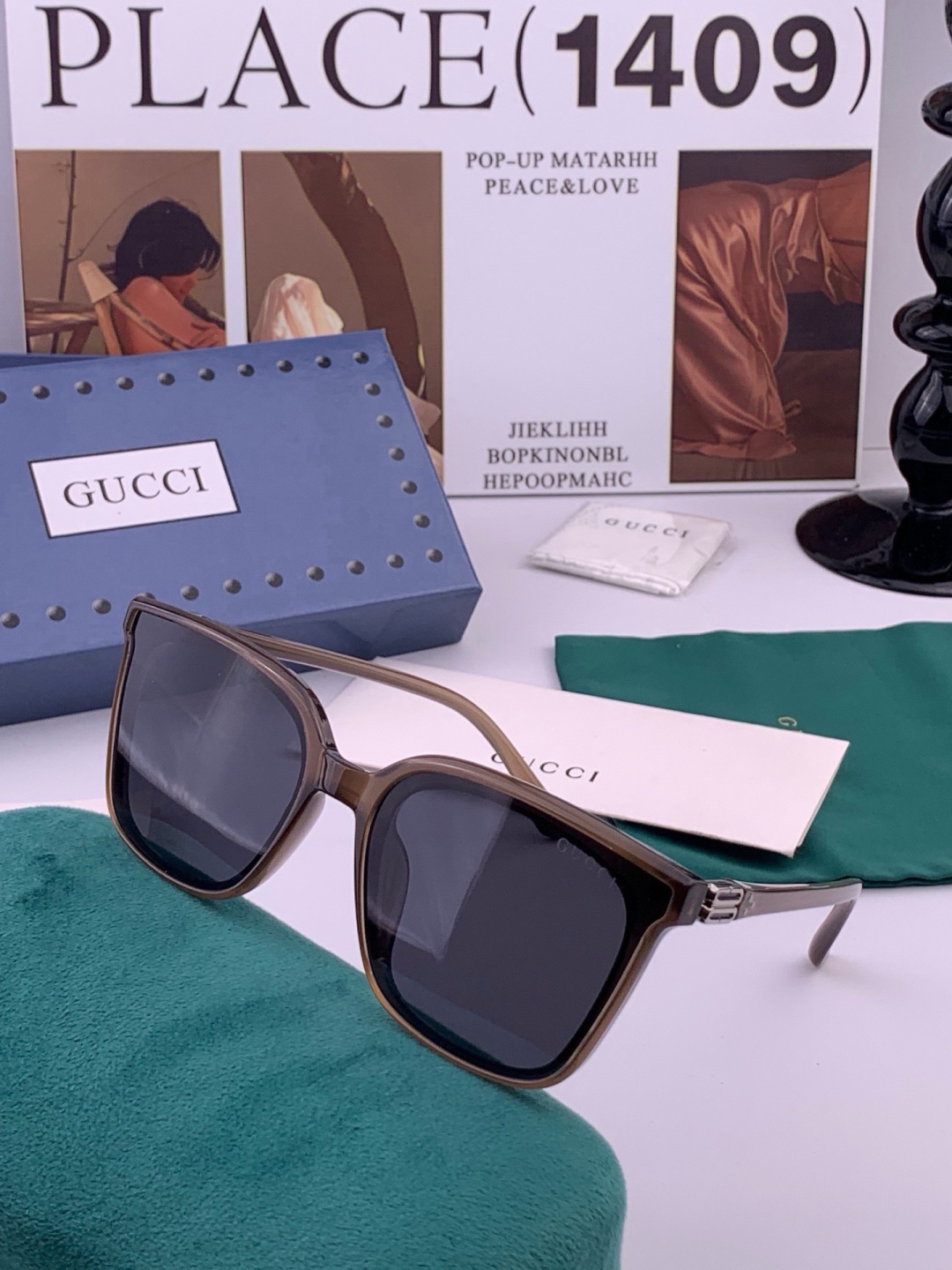 🔺 【GUCCI-偏光太阳镜】开春新款 潮流爆款 时尚偏光太阳镜 高品质 佩戴舒适 网红潮款墨镜 女士高清偏光太阳镜🕶️