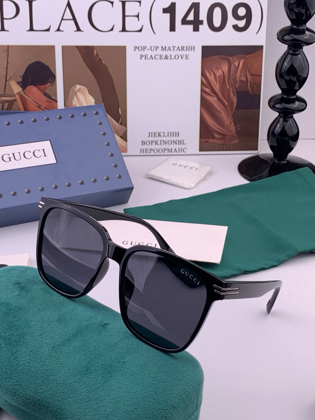 🔺 【GUCCI-偏光太阳镜】开春新款 潮流爆款 时尚偏光太阳镜 高品质 佩戴舒适 网红潮款墨镜 女士高清偏光太阳镜🕶️