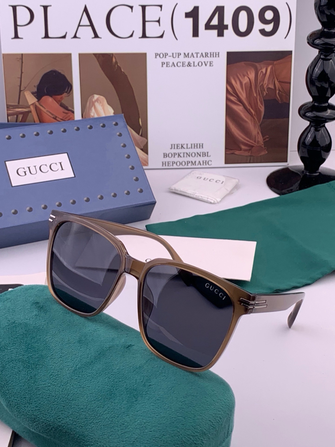 🔺 【GUCCI-偏光太阳镜】开春新款 潮流爆款 时尚偏光太阳镜 高品质 佩戴舒适 网红潮款墨镜 女士高清偏光太阳镜🕶️