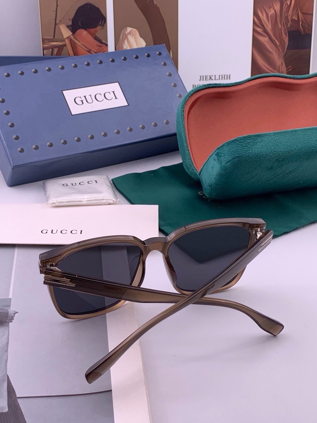 🔺 【GUCCI-偏光太阳镜】开春新款 潮流爆款 时尚偏光太阳镜 高品质 佩戴舒适 网红潮款墨镜 女士高清偏光太阳镜🕶️