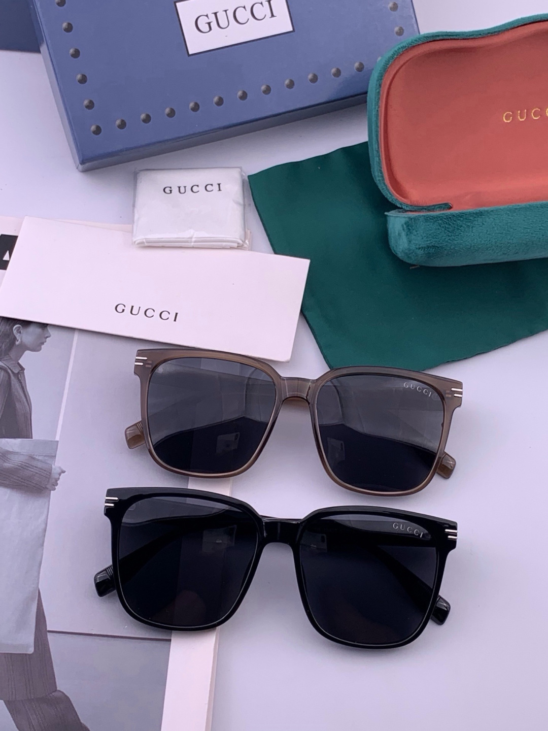 🔺 【GUCCI-偏光太阳镜】开春新款 潮流爆款 时尚偏光太阳镜 高品质 佩戴舒适 网红潮款墨镜 女士高清偏光太阳镜🕶️