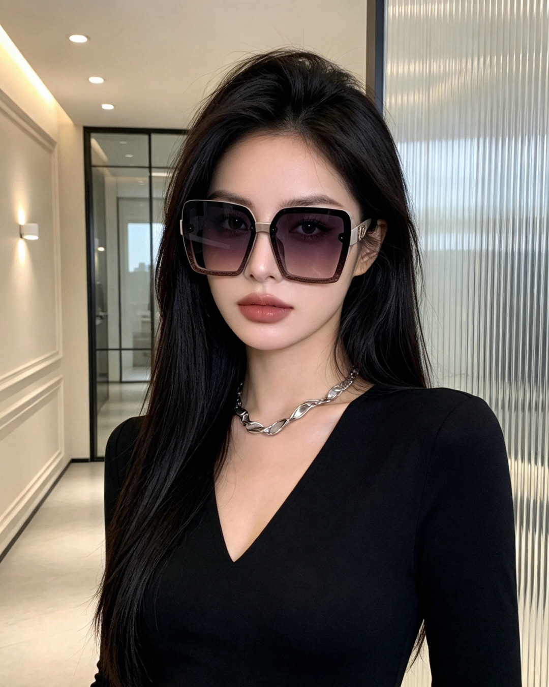 🔺 【DIOR-迪奥】开春新款 潮流爆款 时尚方框偏光太阳镜 高品质 佩戴舒适 网红潮款墨镜 女士高清加厚偏光太阳镜🕶️
