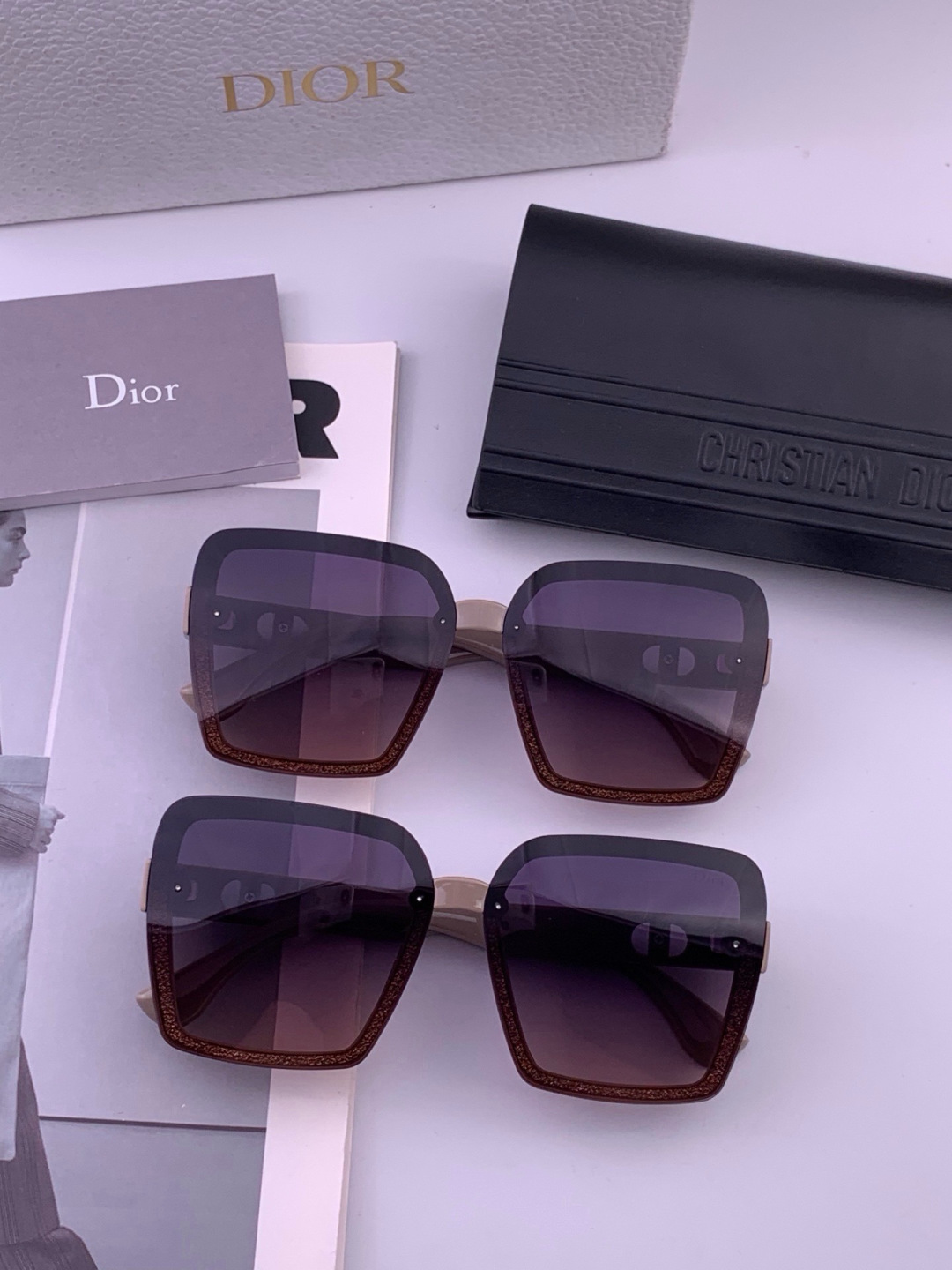 🔺 【DIOR-迪奥】开春新款 潮流爆款 时尚方框偏光太阳镜 高品质 佩戴舒适 网红潮款墨镜 女士高清加厚偏光太阳镜🕶️