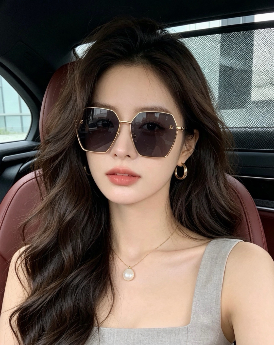 香奈儿 开春新款太阳镜 各路网红纷纷带起气场满分‼️ 俏皮甜美.上脸效果更佳.金属质感超好 型号：CH91734
