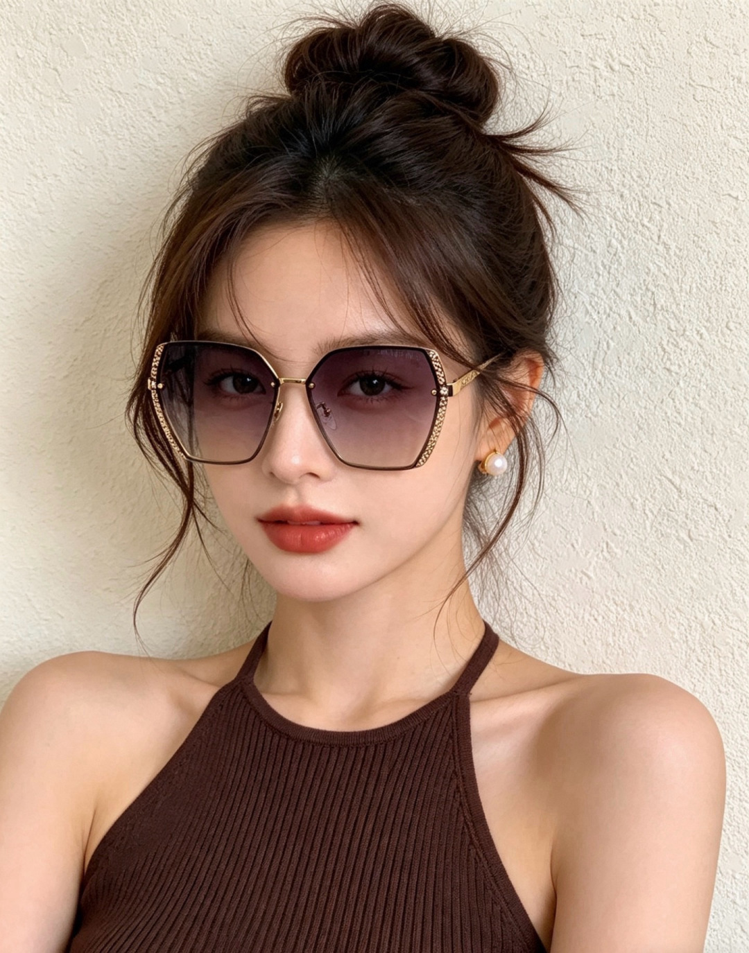 CHANE 香奈儿🌋☔️时尚无框太阳镜镜片 顶级奢侈品[强] 高品质[胜利][亲亲]🍦🍨 [得意] 气质非凡😄 🍫🍪女士