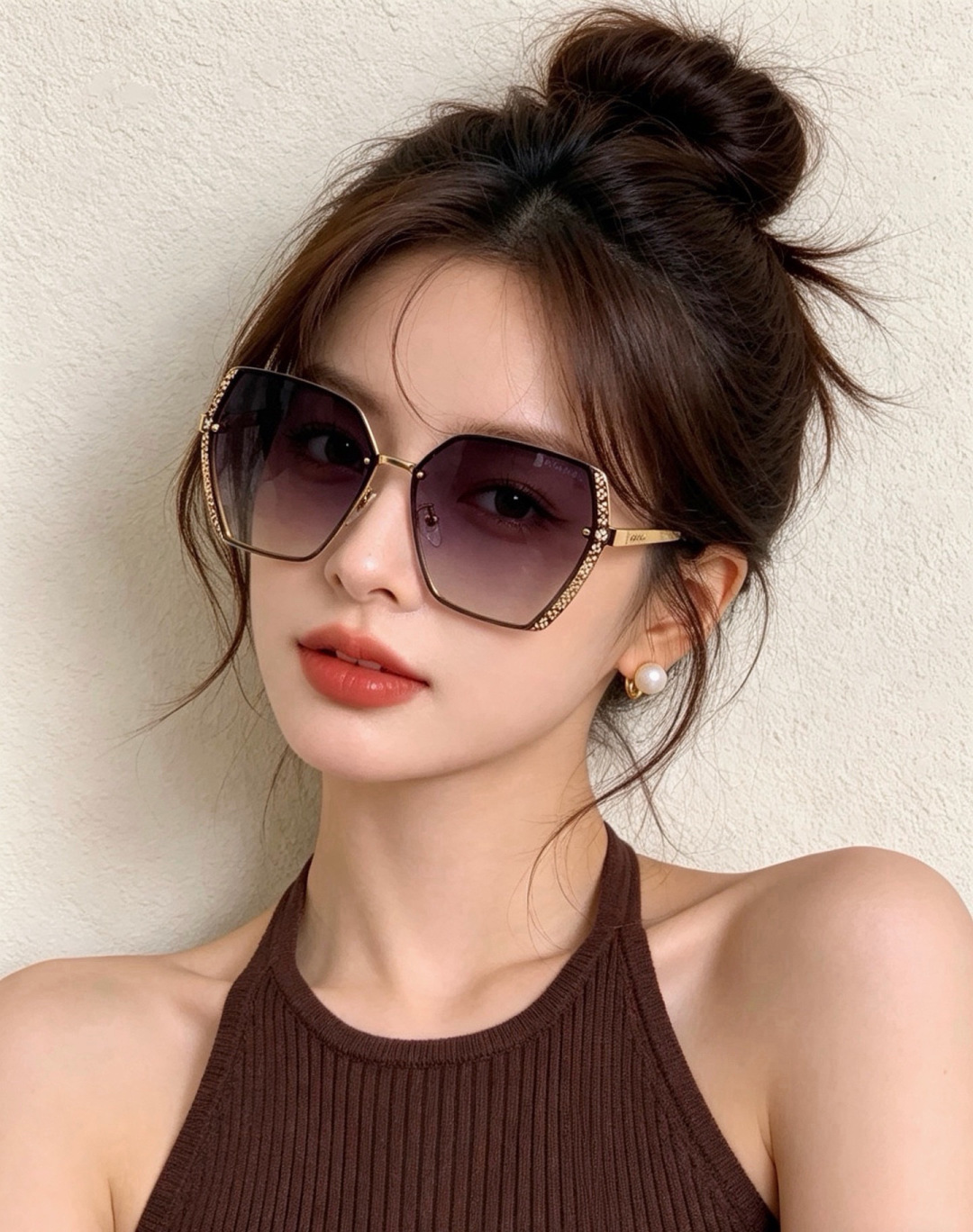 CHANE 香奈儿🌋☔️时尚无框太阳镜镜片 顶级奢侈品[强] 高品质[胜利][亲亲]🍦🍨 [得意] 气质非凡😄 🍫🍪女士