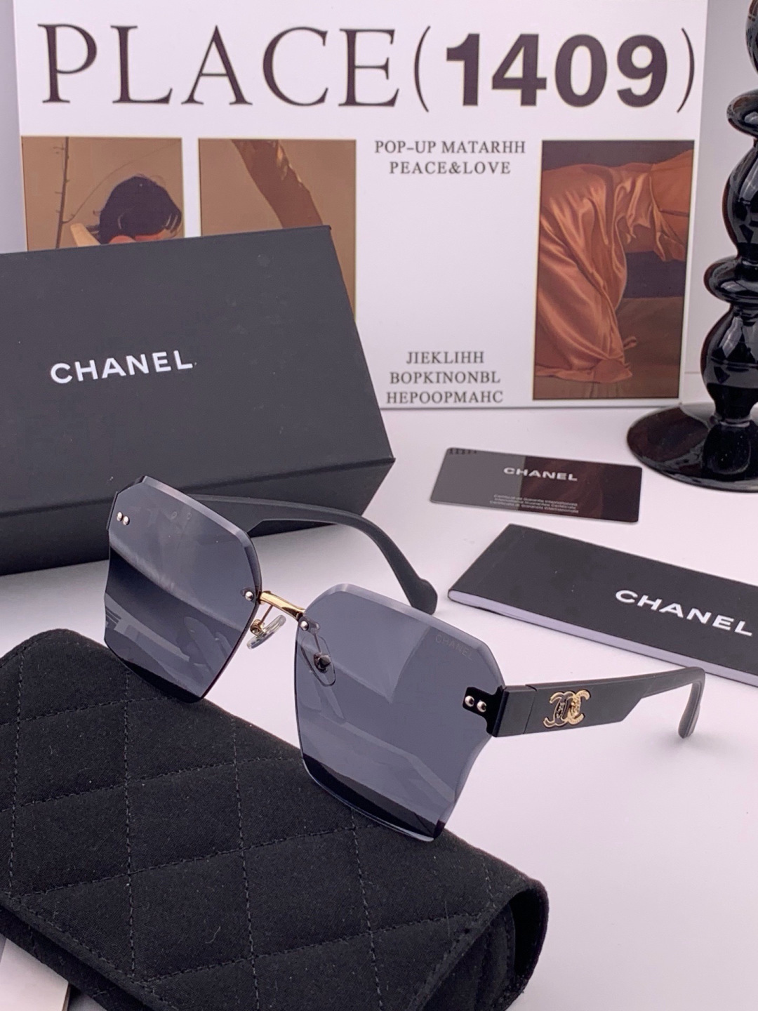 【CHANEL】香奈儿 新款潮流爆款 时尚方框太阳镜 佩戴舒适 网红潮款墨镜  女士高清加厚偏光太阳镜🕶️ 🎉高品质TR