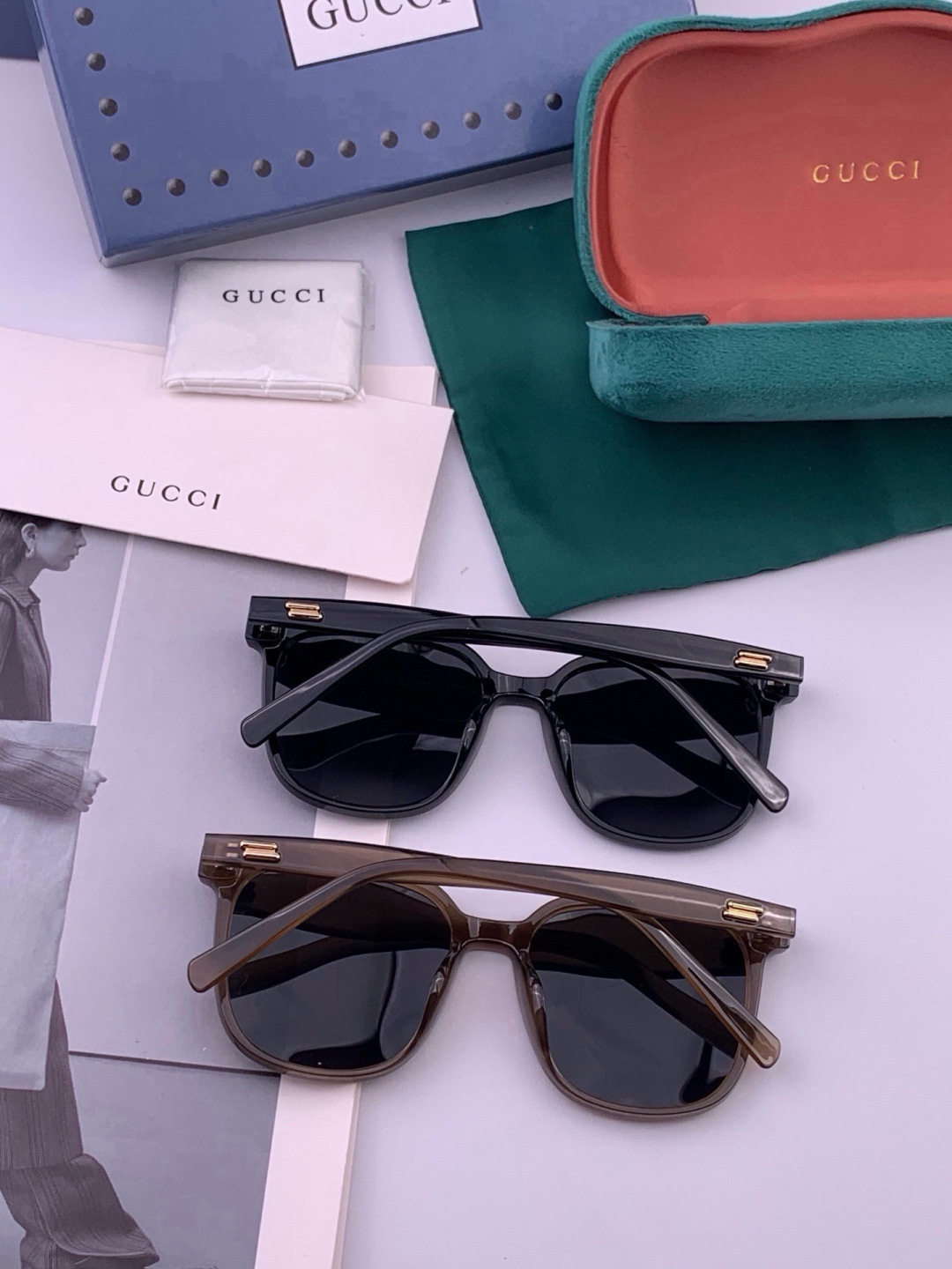 🔺 【GUCCI-偏光太阳镜】开春新款 潮流爆款 时尚偏光太阳镜 高品质 佩戴舒适 网红潮款墨镜 女士高清偏光太阳镜🕶️