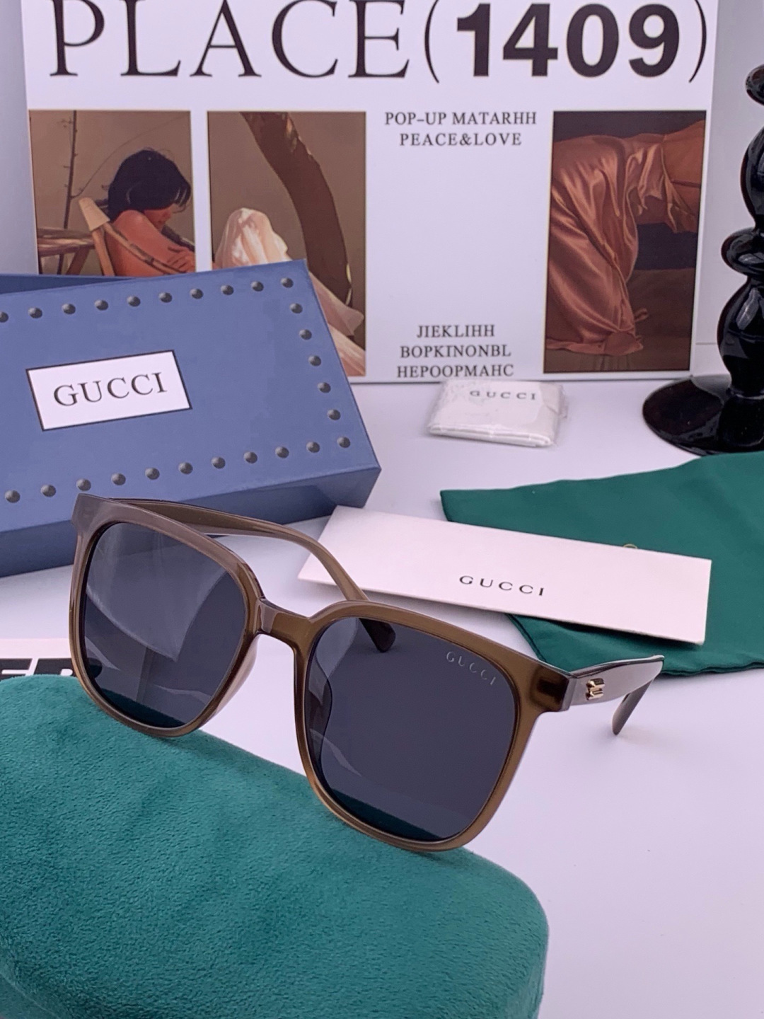 🔺 【GUCCI-偏光太阳镜】开春新款 潮流爆款 时尚偏光太阳镜 高品质 佩戴舒适 网红潮款墨镜 女士高清偏光太阳镜🕶️