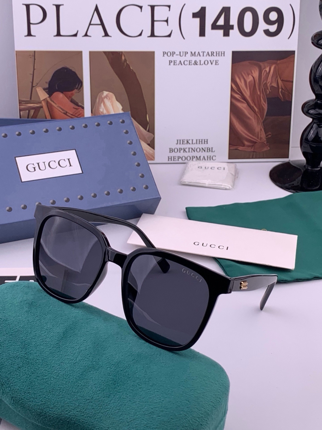 🔺 【GUCCI-偏光太阳镜】开春新款 潮流爆款 时尚偏光太阳镜 高品质 佩戴舒适 网红潮款墨镜 女士高清偏光太阳镜🕶️