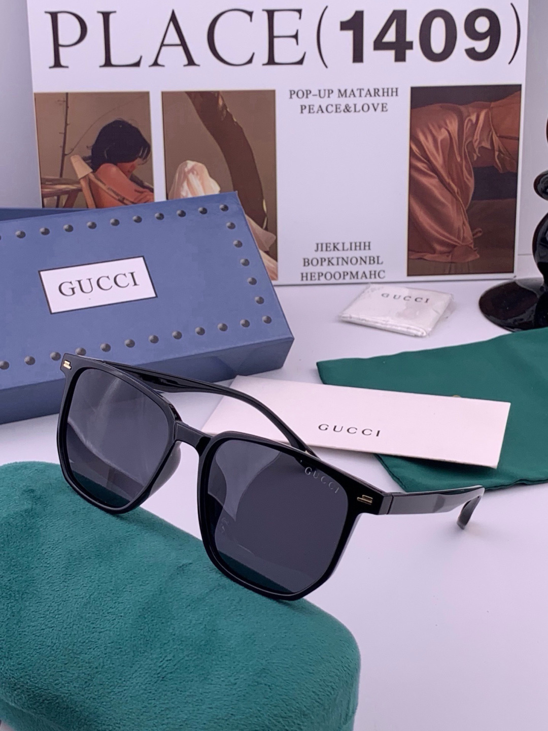 🔺 【GUCCI-偏光太阳镜】开春新款 潮流爆款 时尚偏光太阳镜 高品质 佩戴舒适 网红潮款墨镜 女士高清偏光太阳镜🕶️