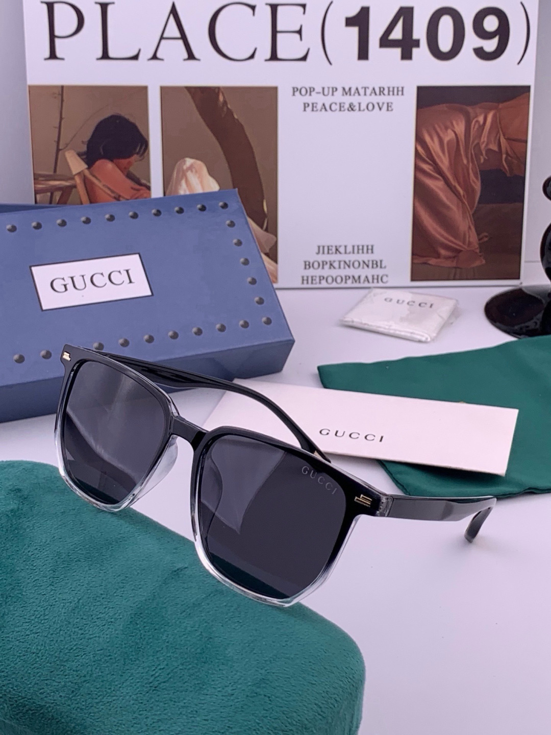🔺 【GUCCI-偏光太阳镜】开春新款 潮流爆款 时尚偏光太阳镜 高品质 佩戴舒适 网红潮款墨镜 女士高清偏光太阳镜🕶️