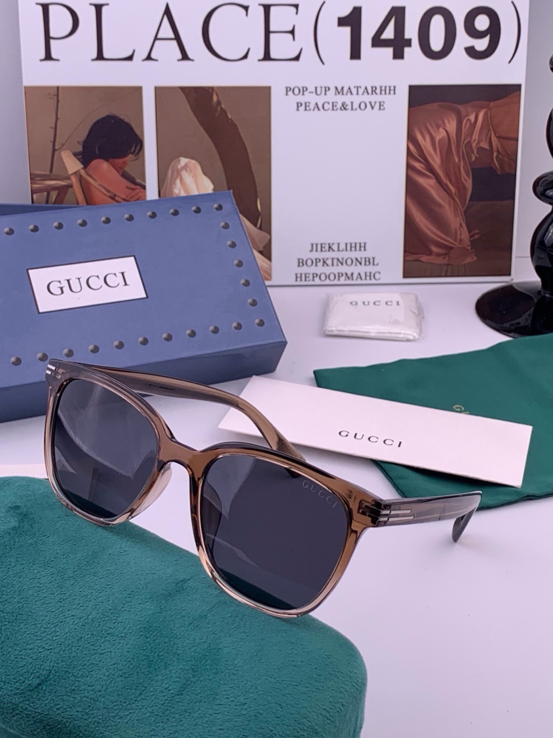 🔺 【GUCCI-偏光太阳镜】开春新款 潮流爆款 时尚偏光太阳镜 高品质 佩戴舒适 网红潮款墨镜 女士高清偏光太阳镜🕶️